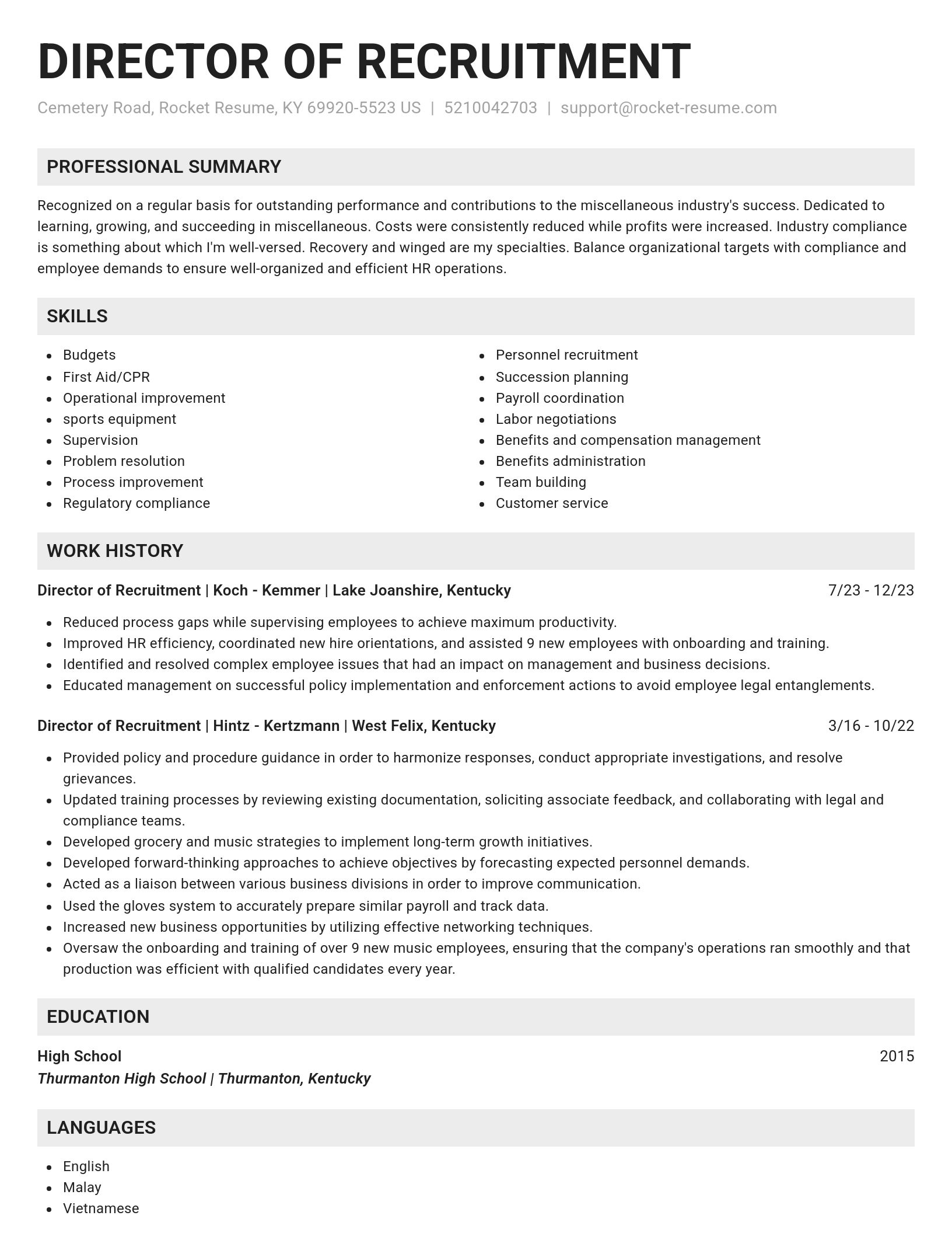 Genius resume template