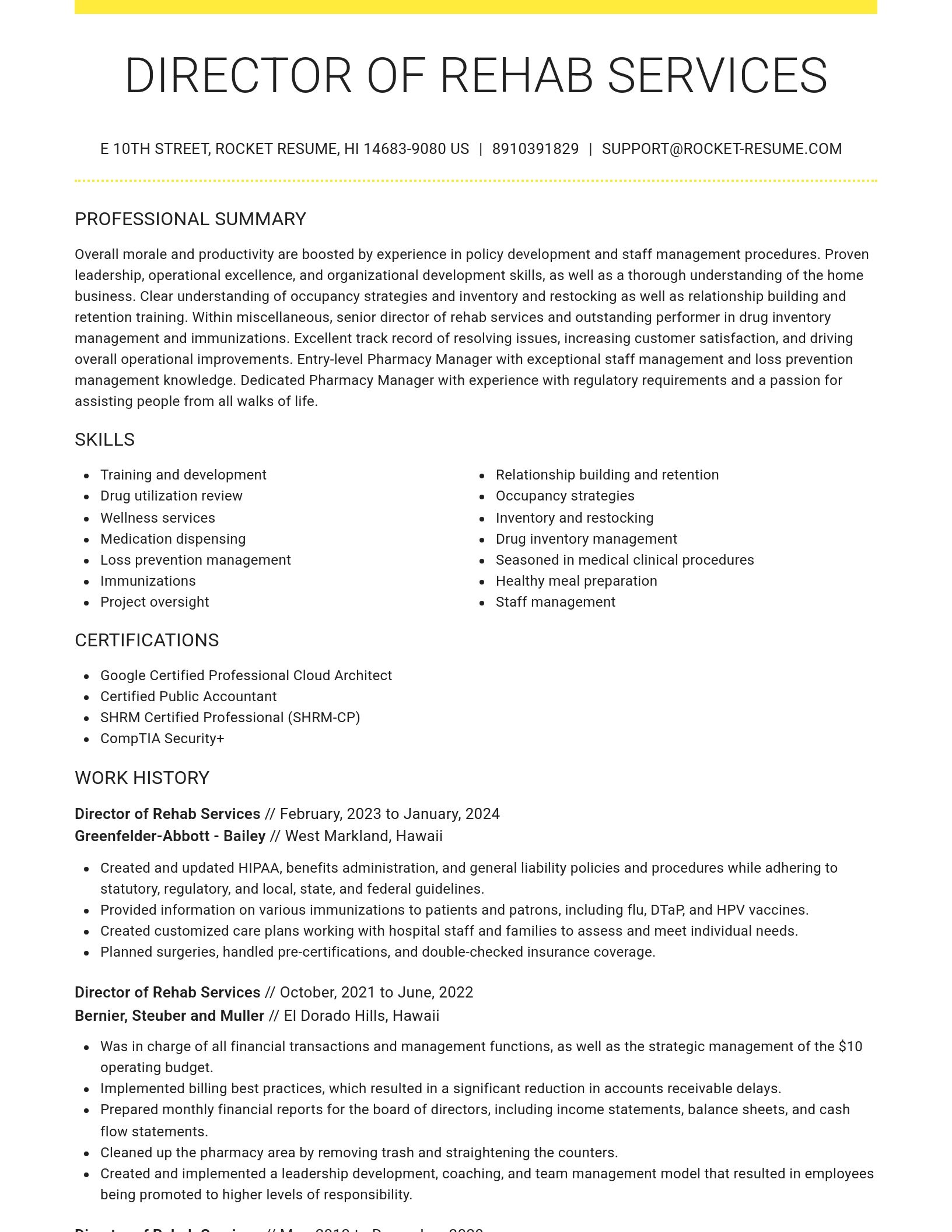 Grand resume template