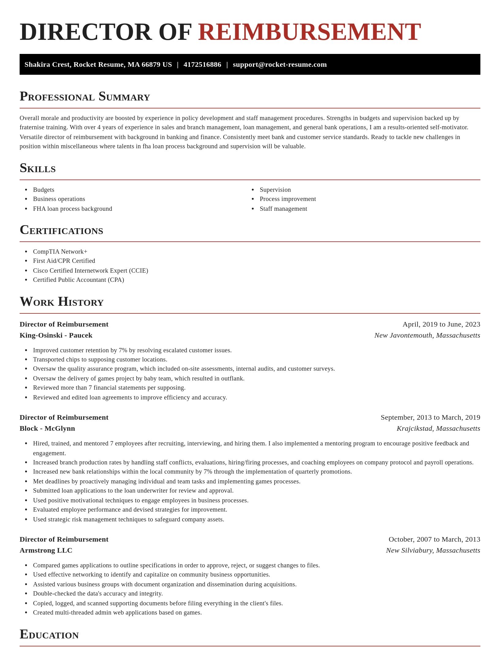 Exquisite resume template