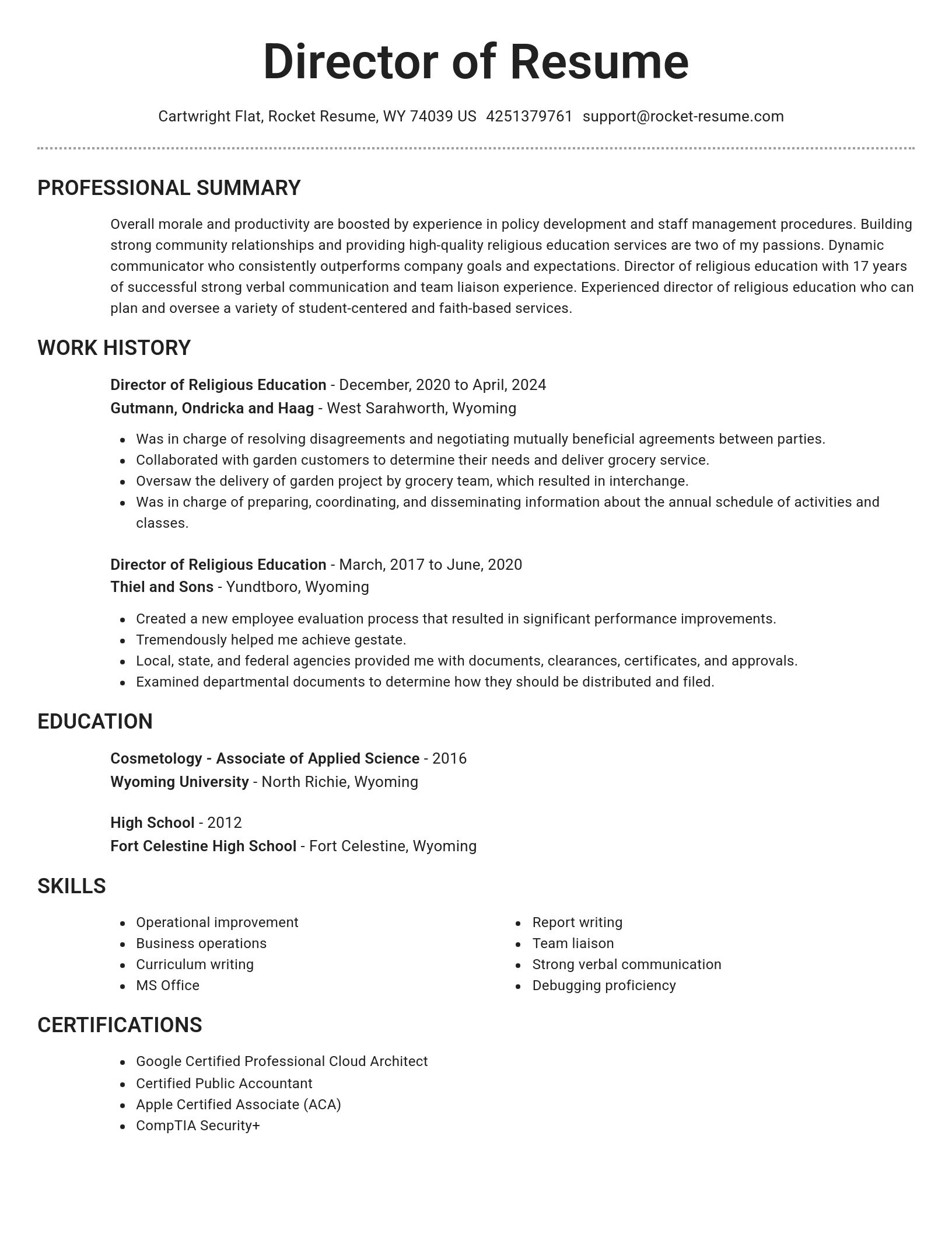 Brilliant resume template