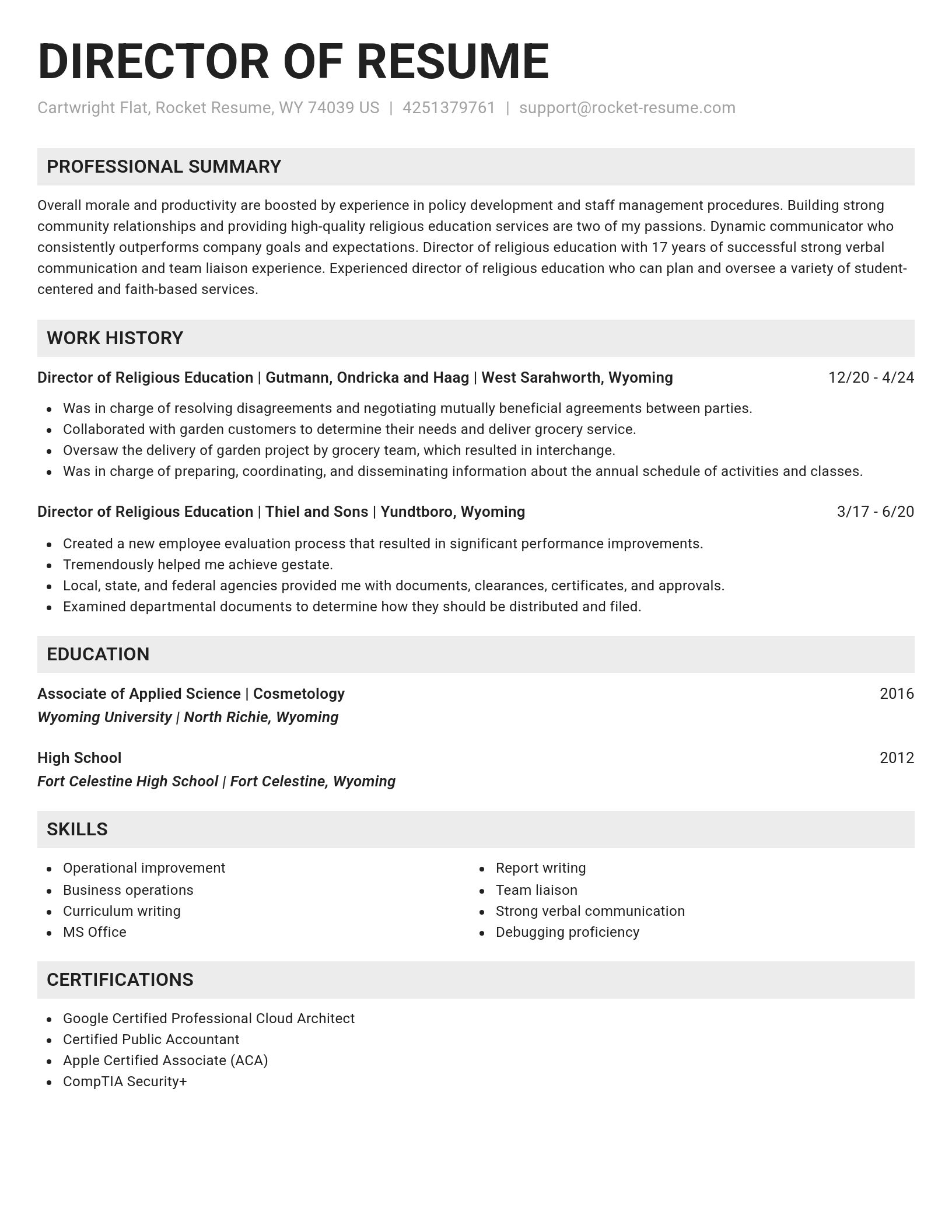 Genius resume template