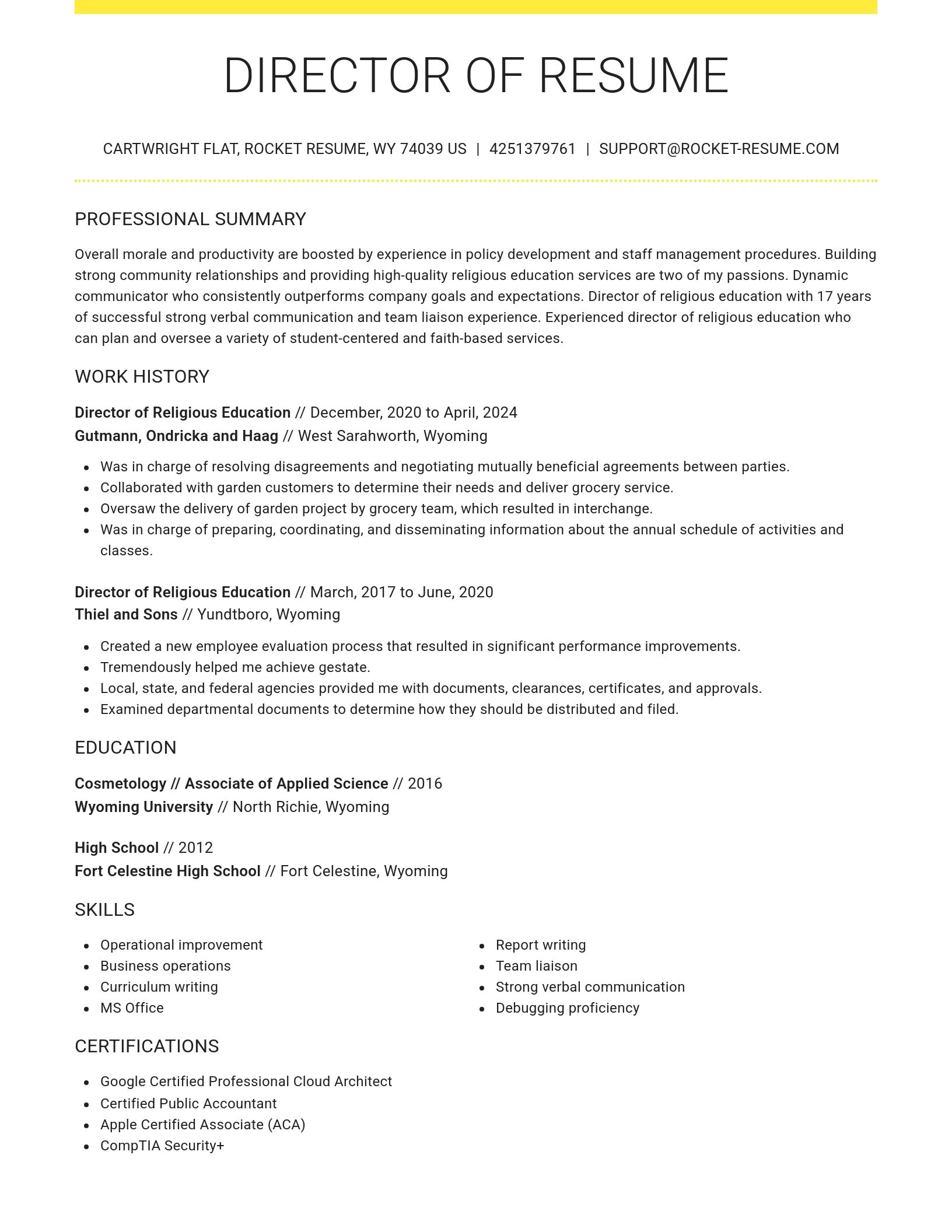 Grand resume template