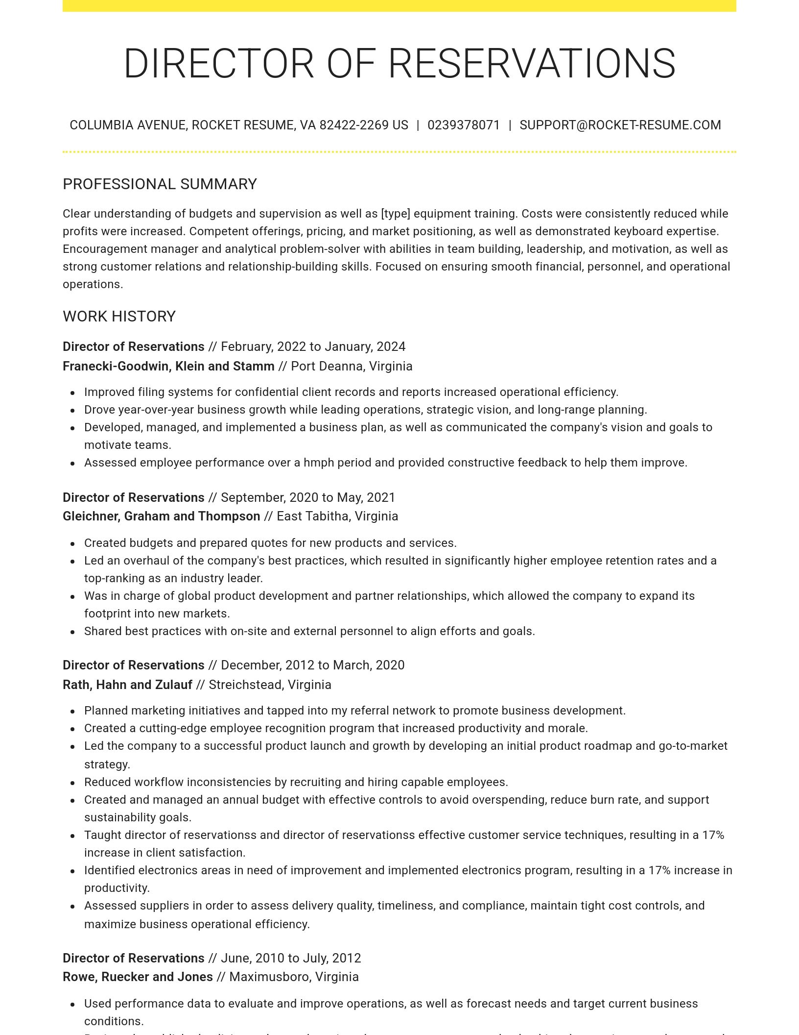 Grand resume template