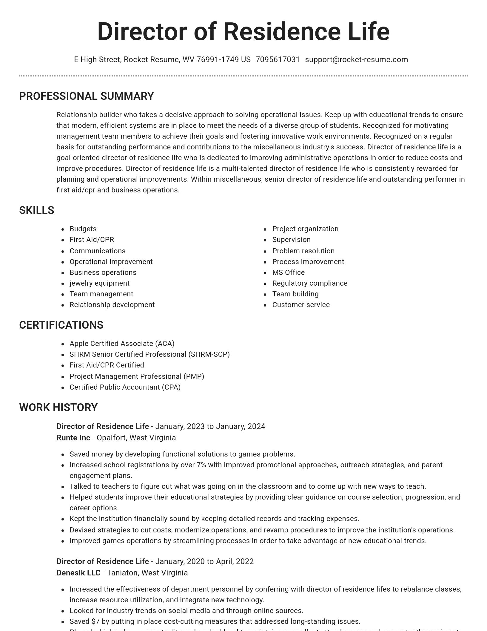 Brilliant resume template