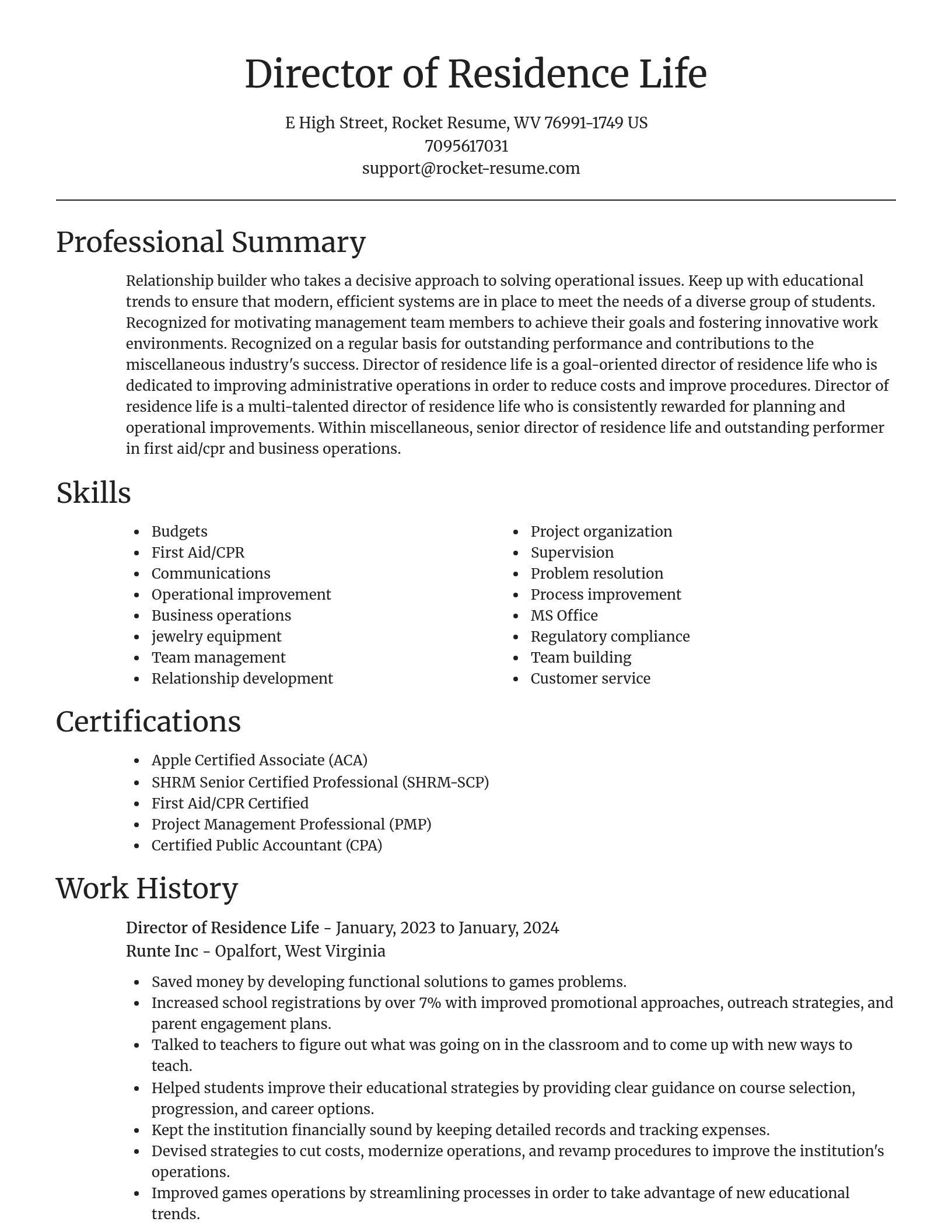 Focal Point resume template