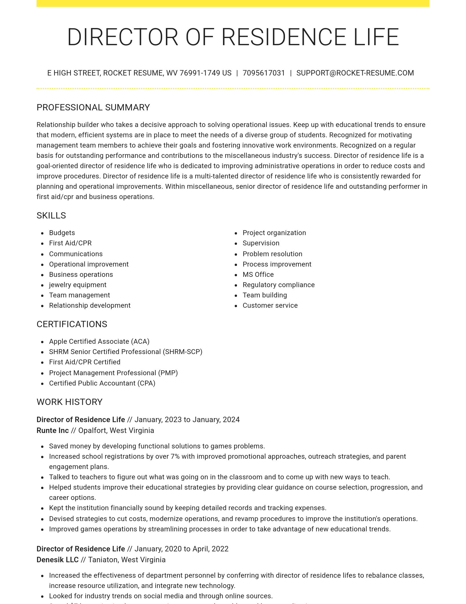 Grand resume template