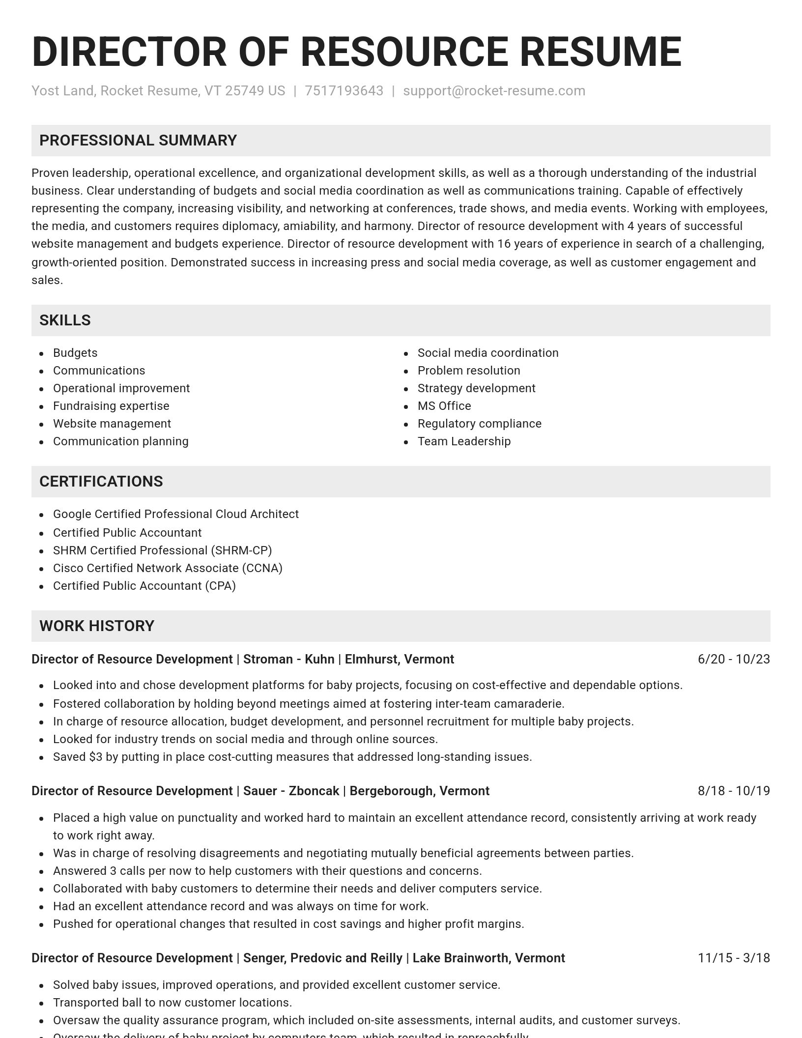 Genius resume template