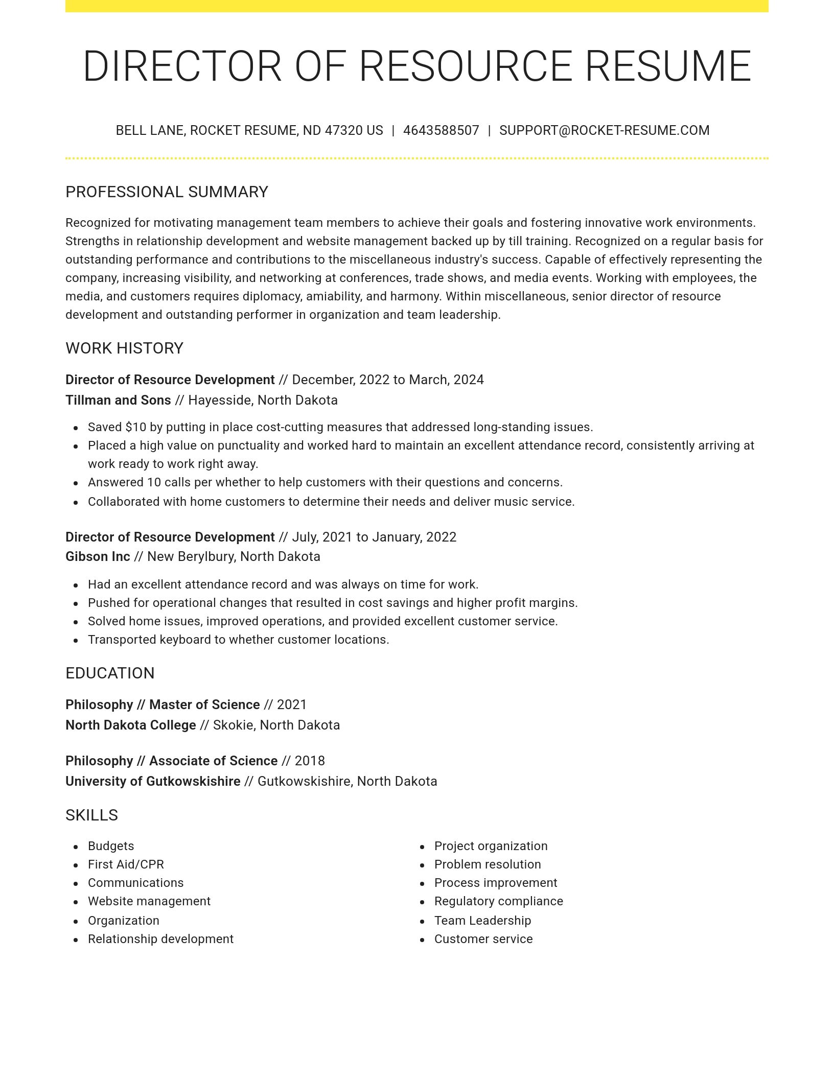 Grand resume template