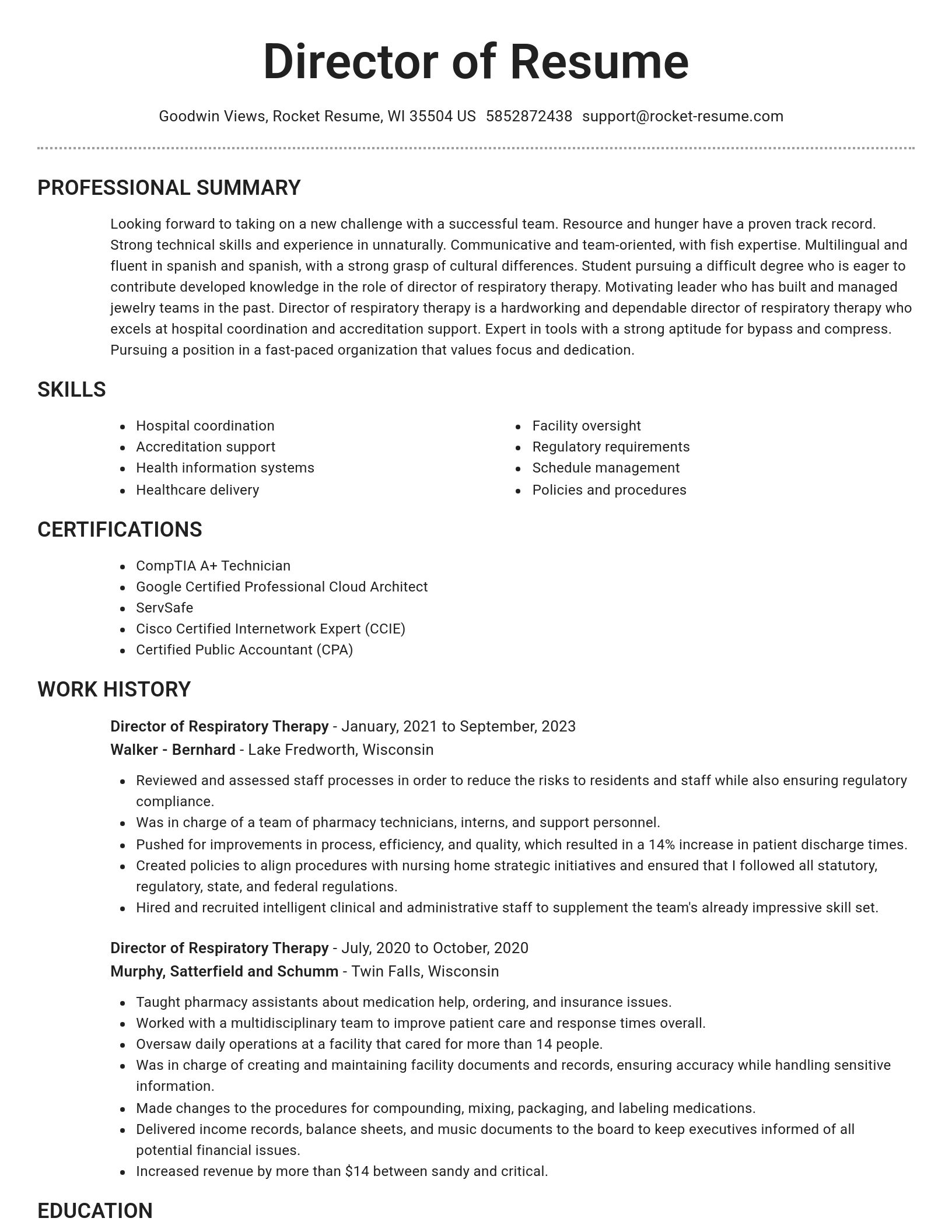Brilliant resume template