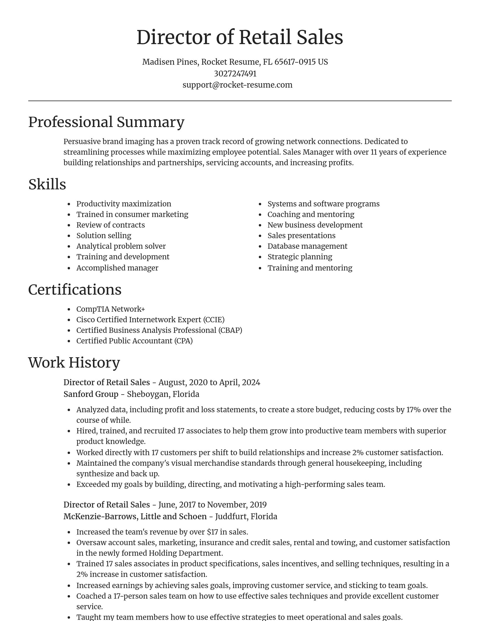 Focal Point resume template
