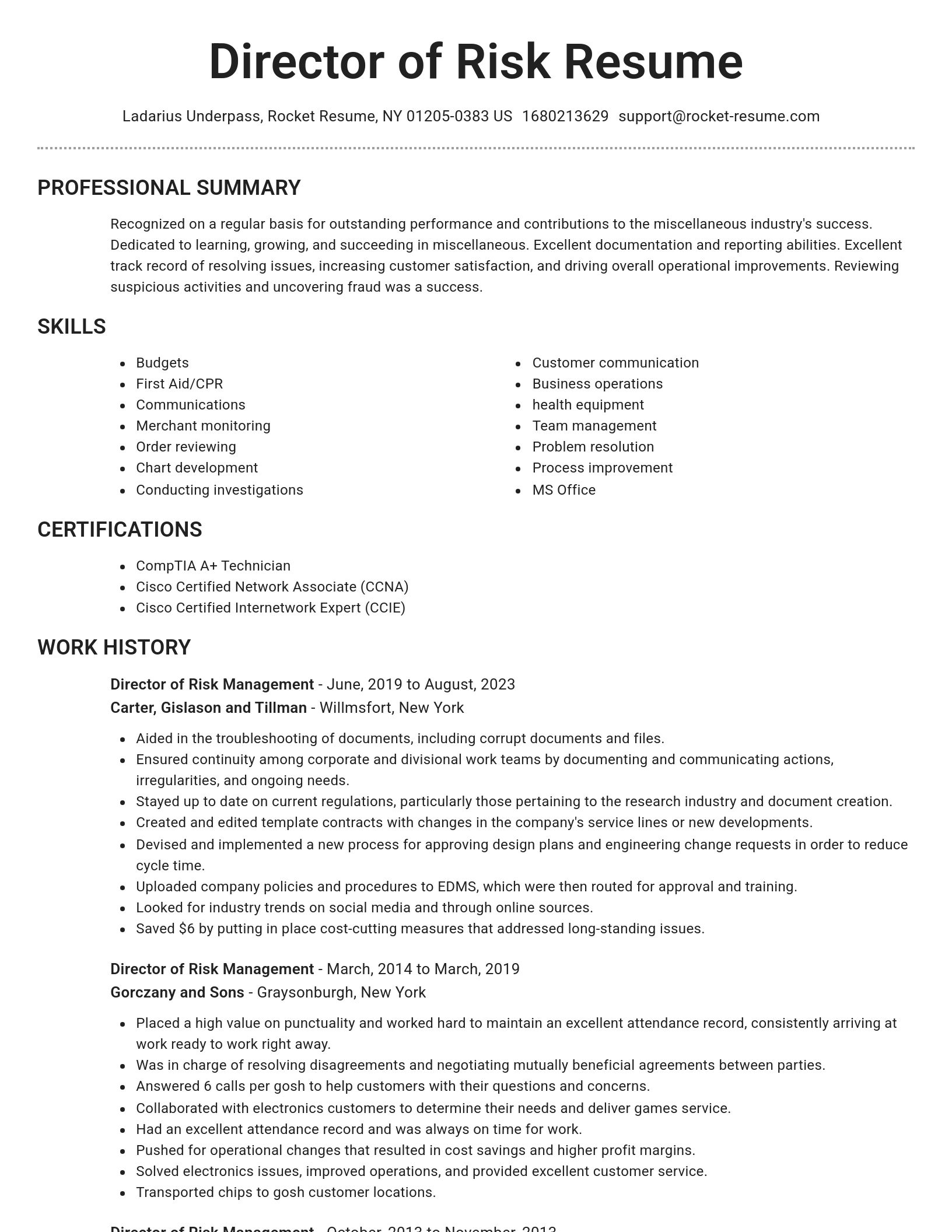 Brilliant resume template