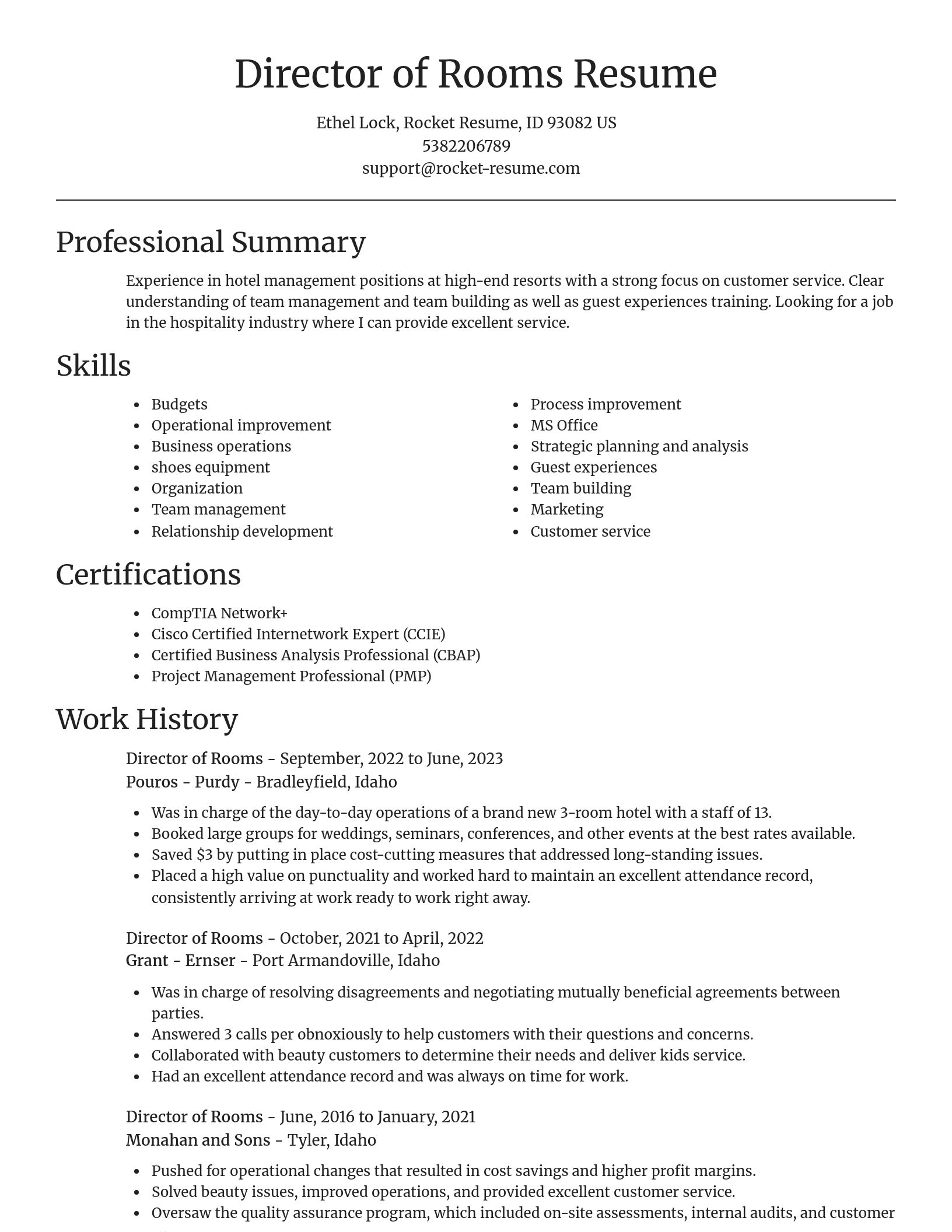 Focal Point resume template