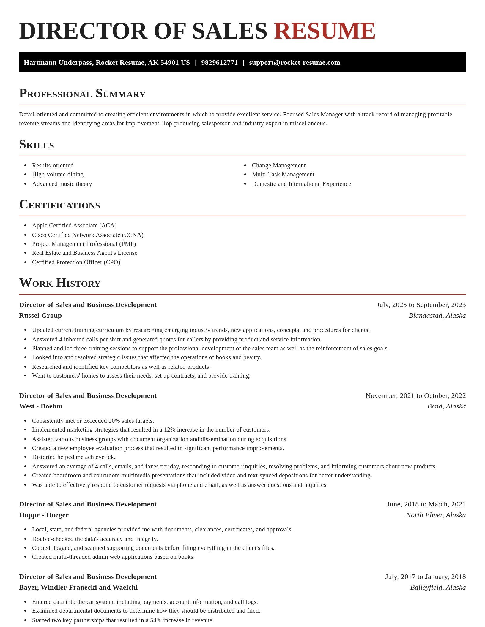 Exquisite resume template