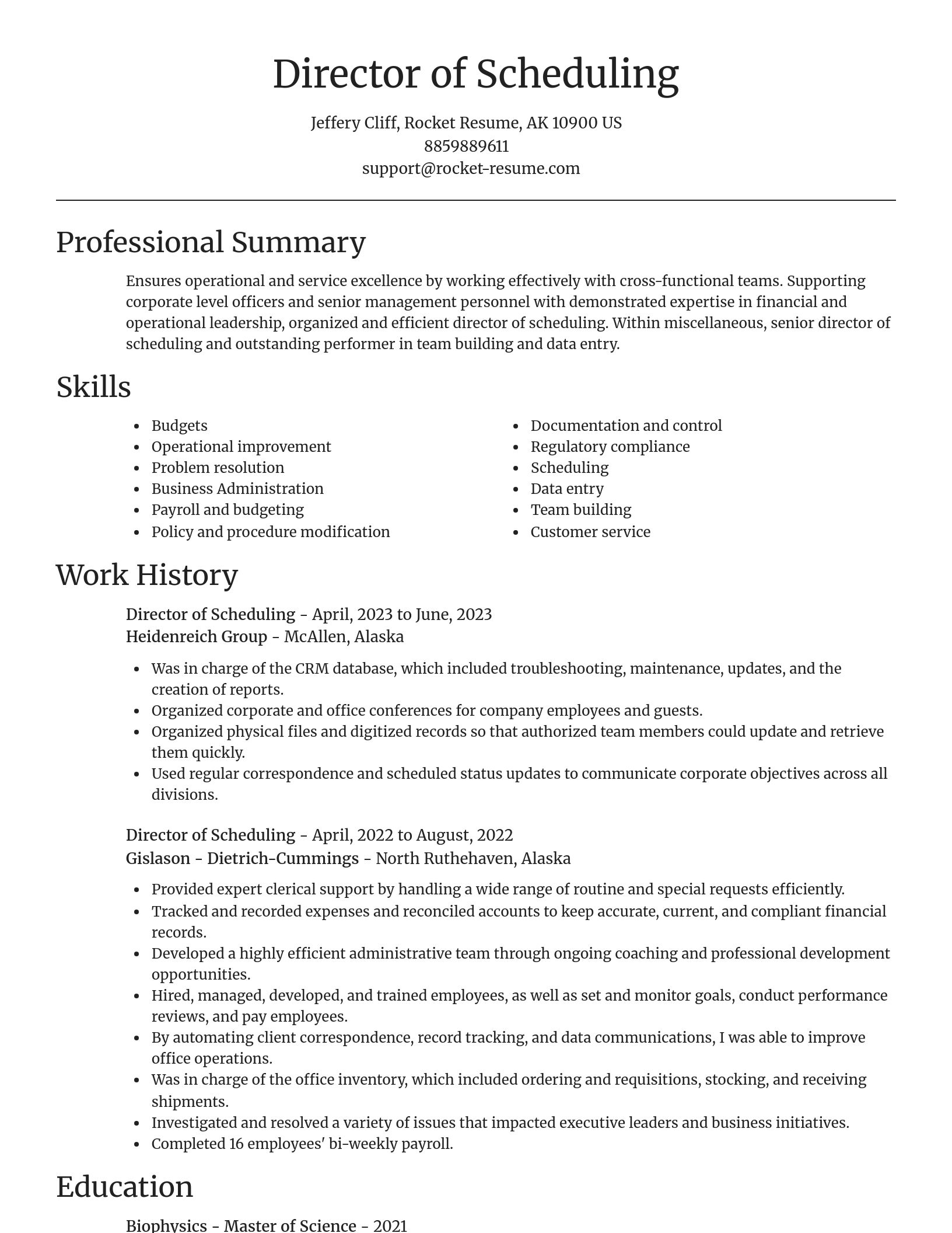 Focal Point resume template