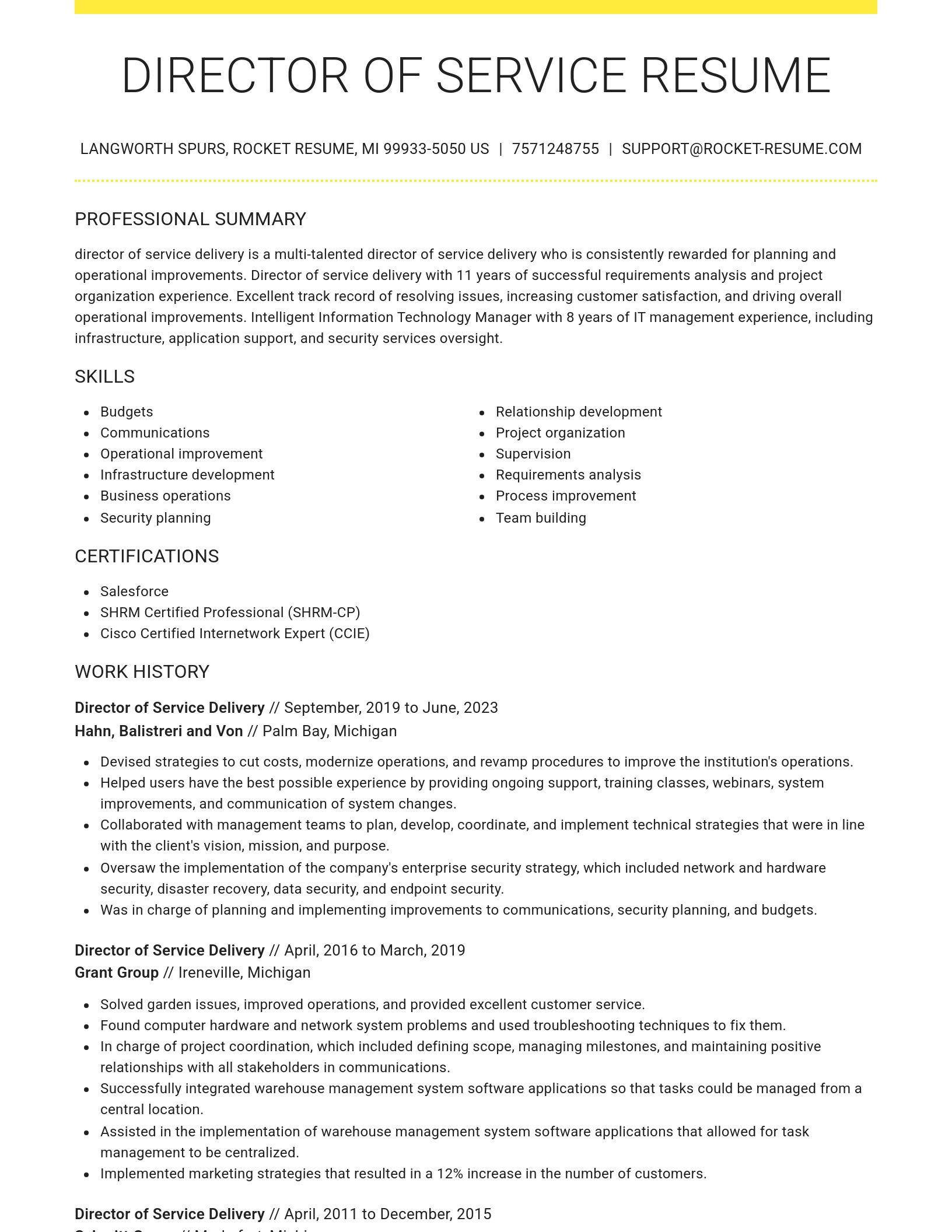 Grand resume template