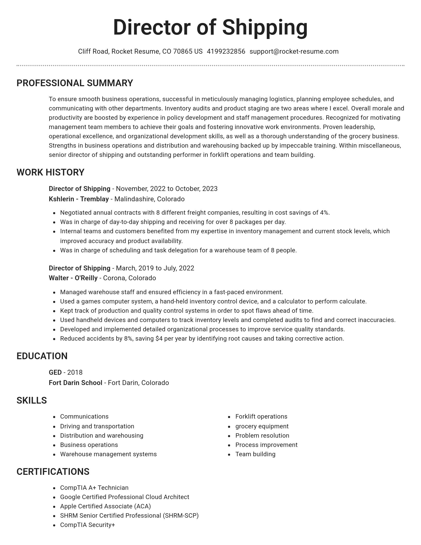 Brilliant resume template