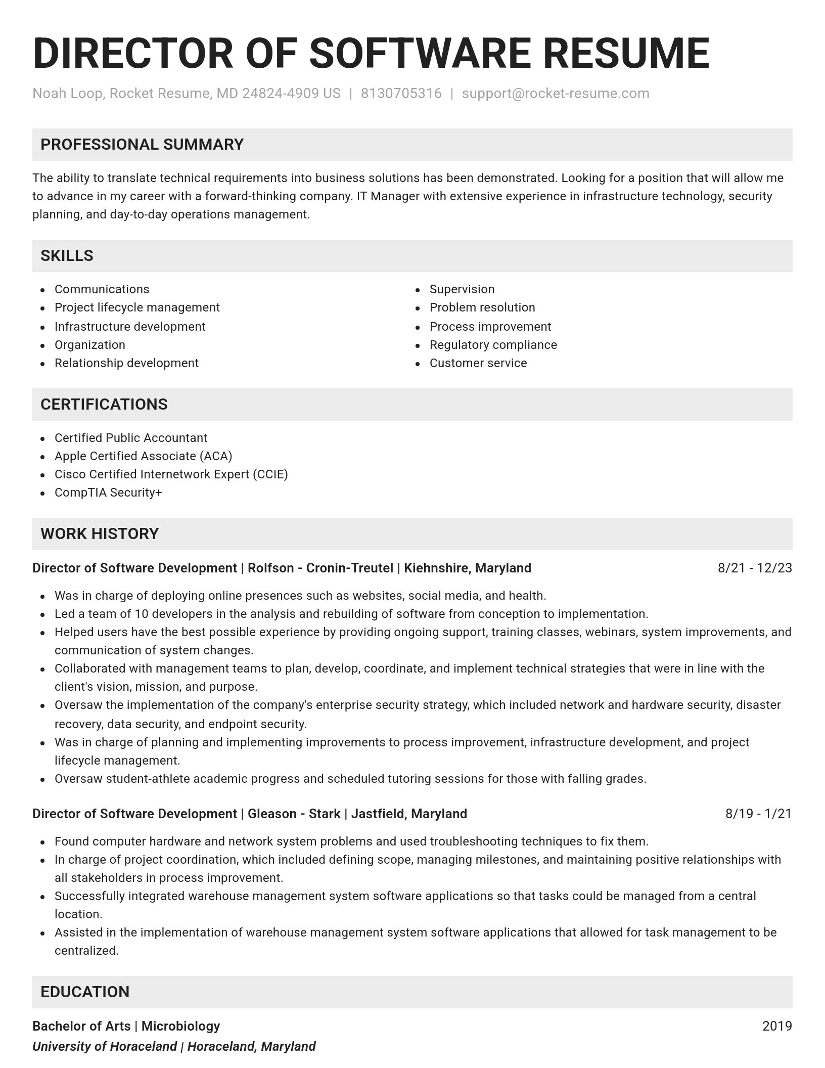 Genius resume template