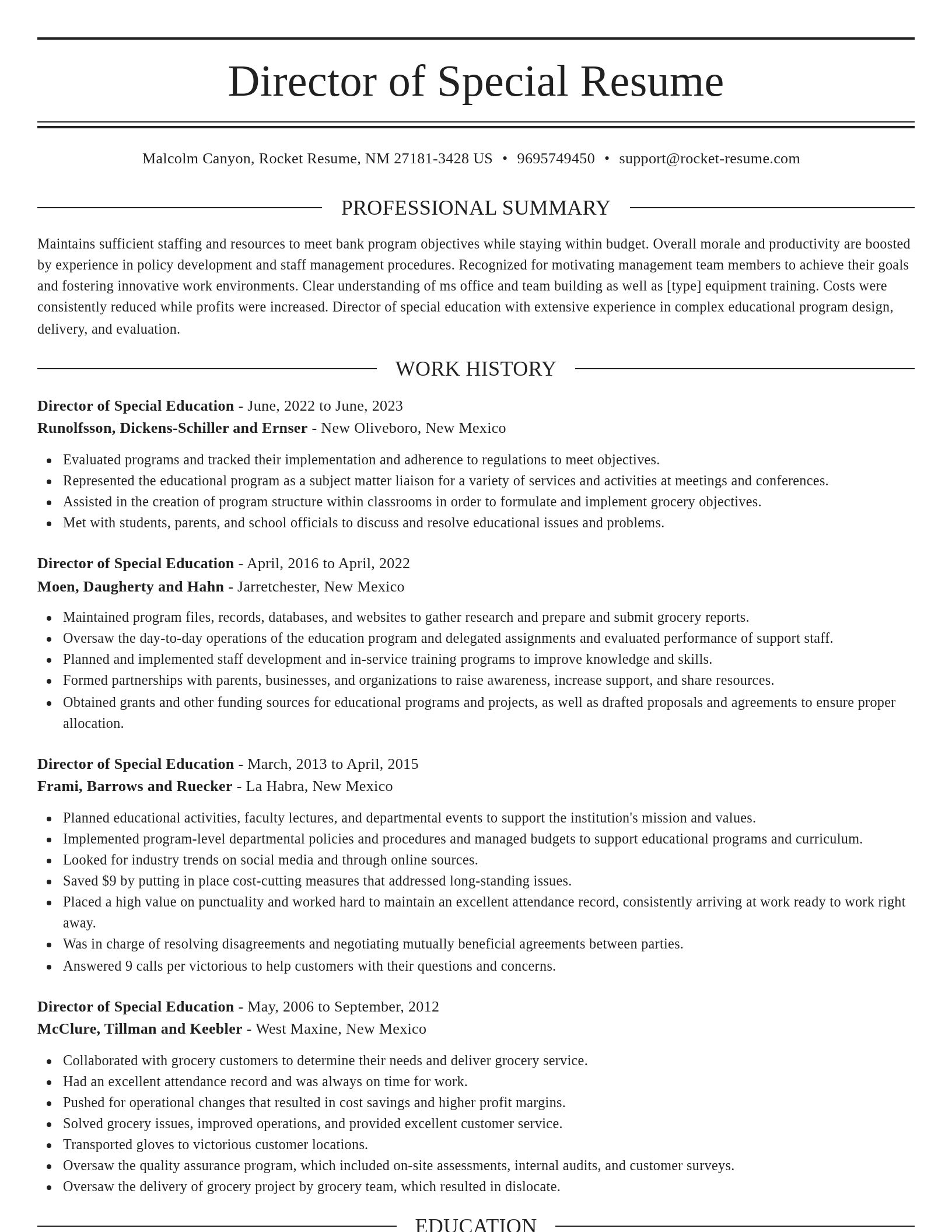 Elegant resume template
