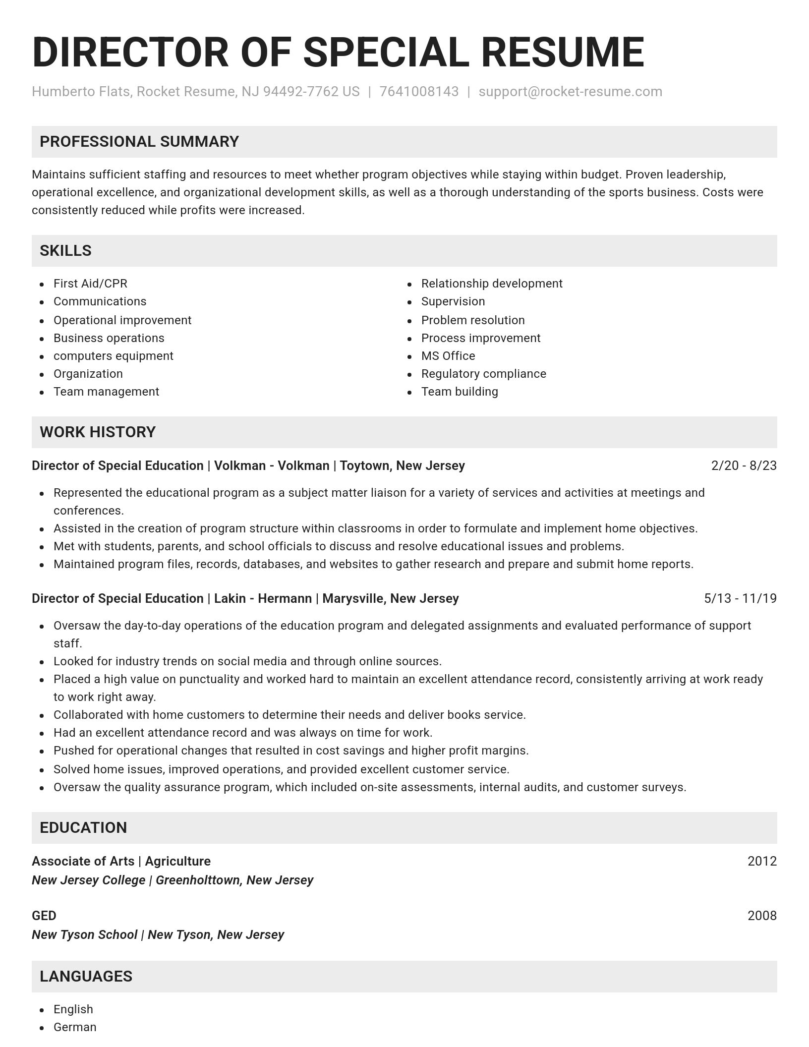 Genius resume template