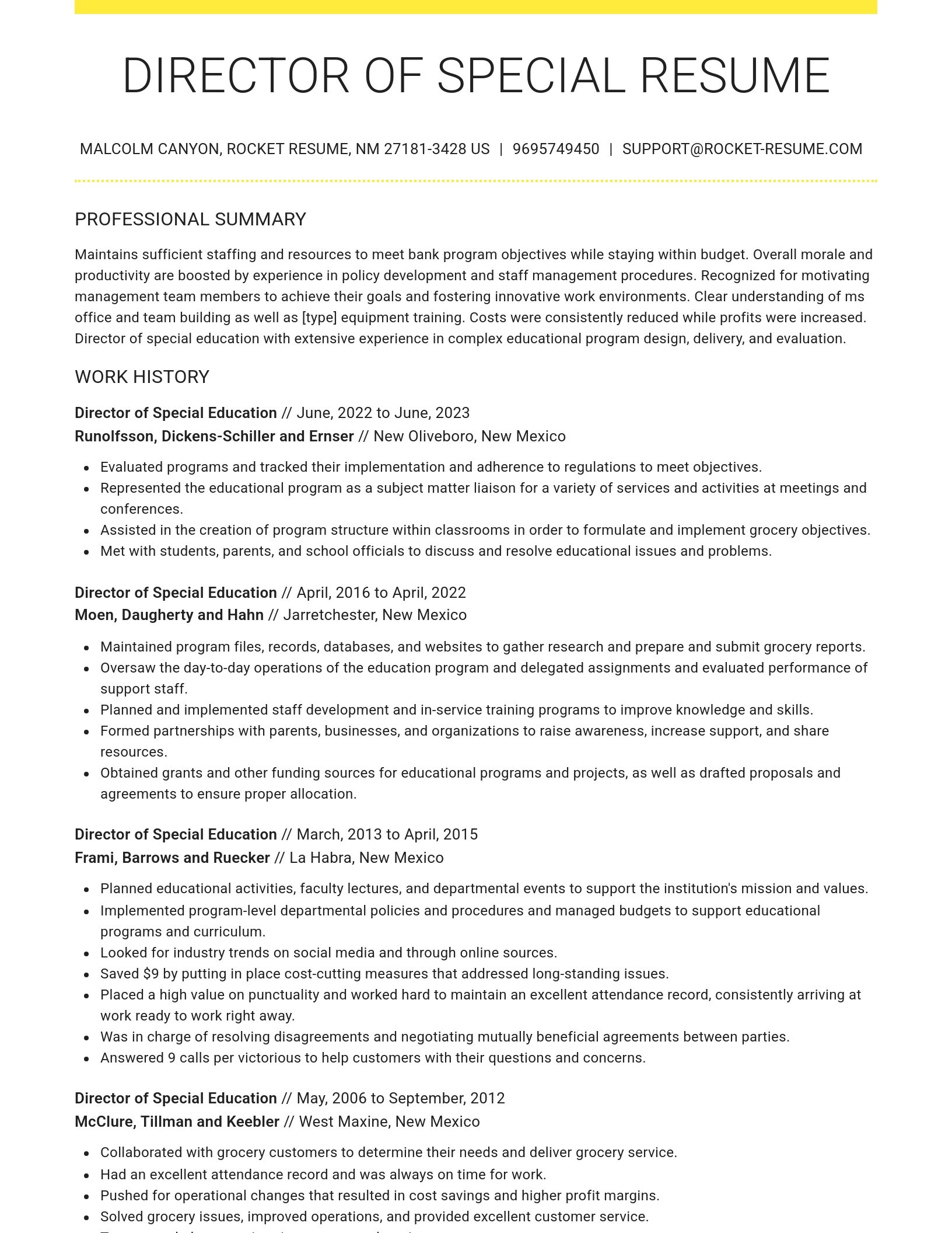Grand resume template