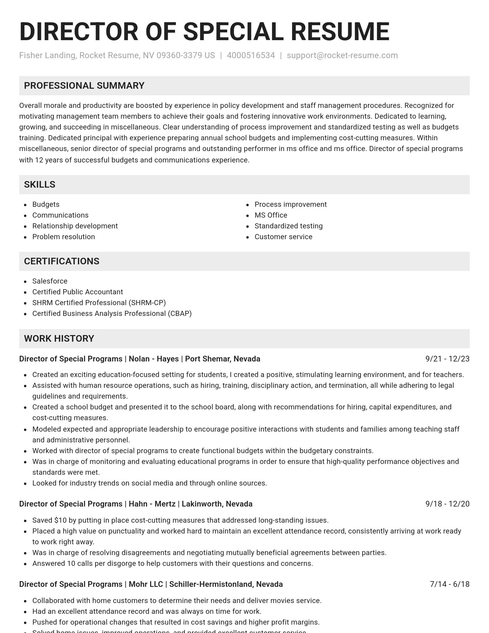 Genius resume template