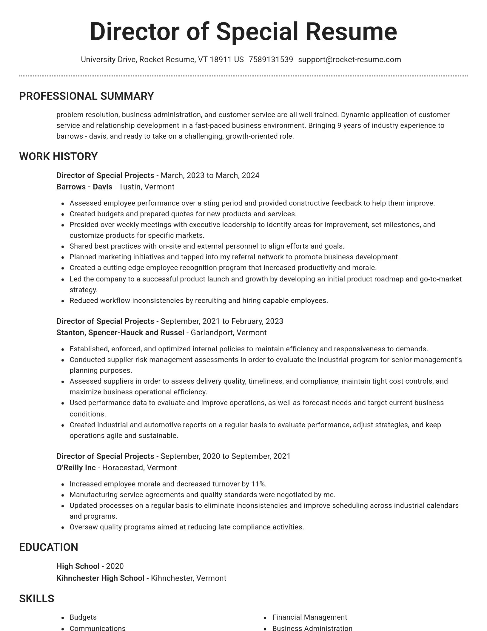 Brilliant resume template