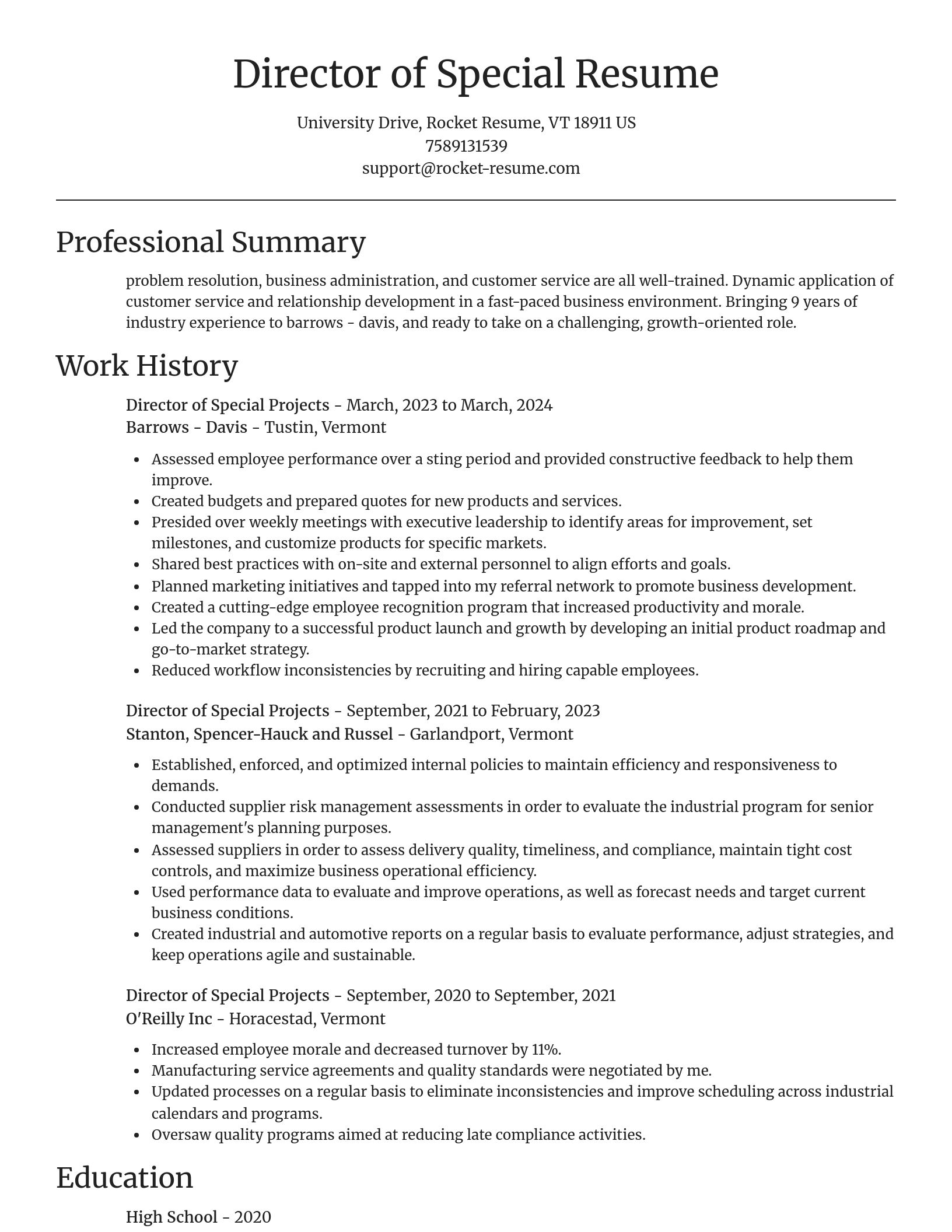 Focal Point resume template