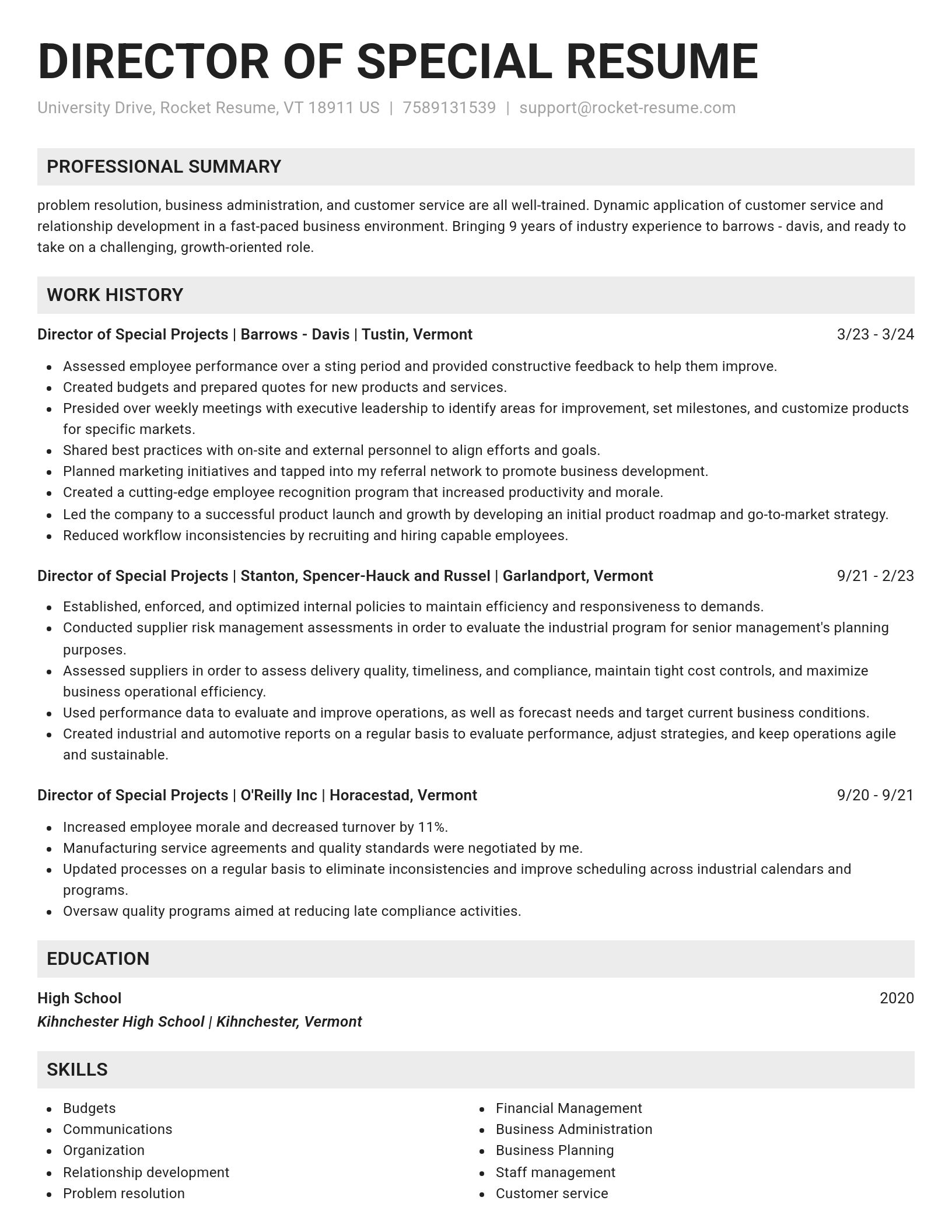 Genius resume template