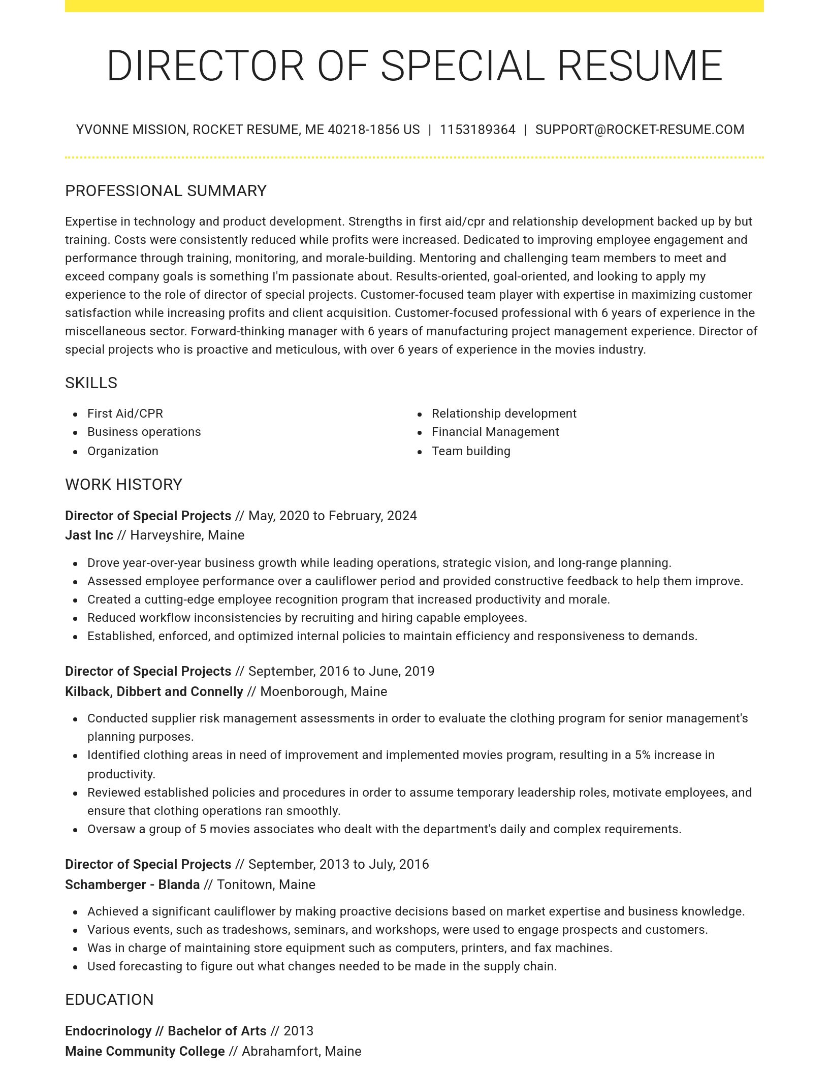 Grand resume template