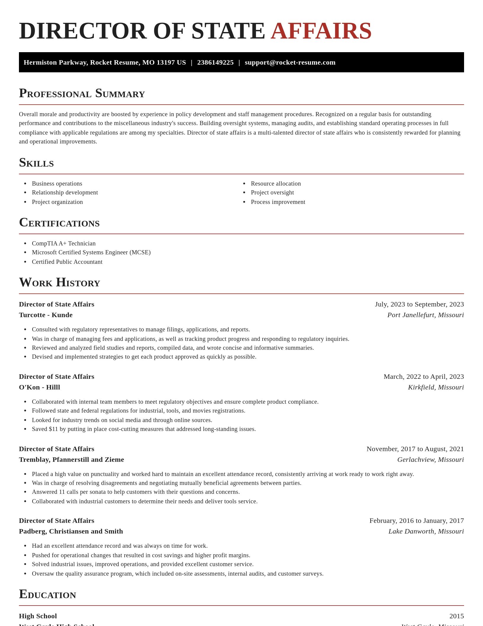 Exquisite resume template