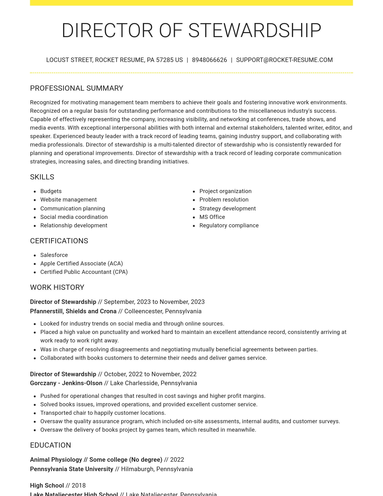 Grand resume template