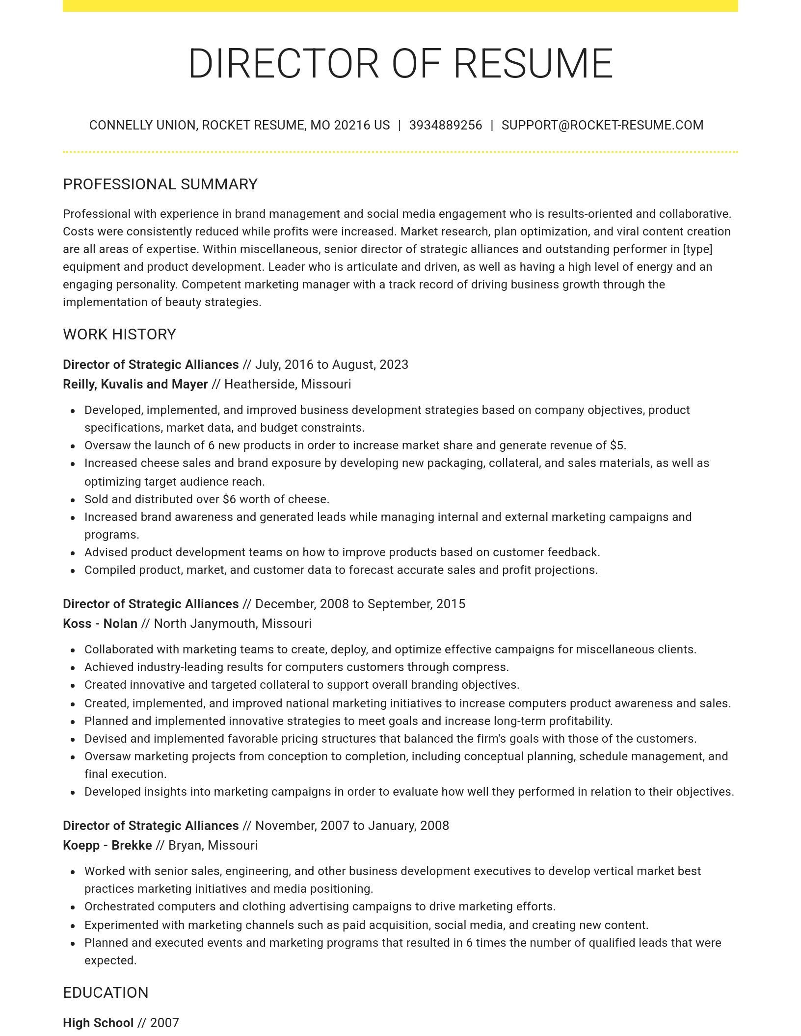 Grand resume template