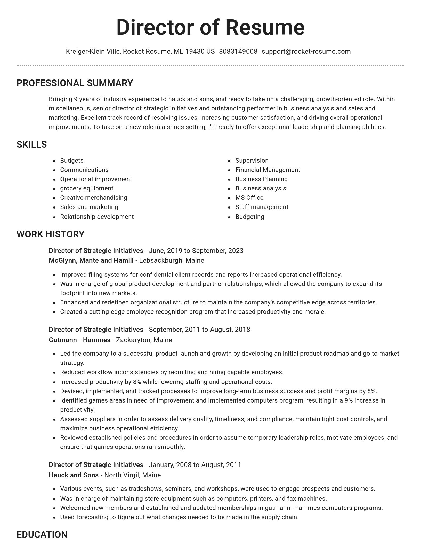Brilliant resume template