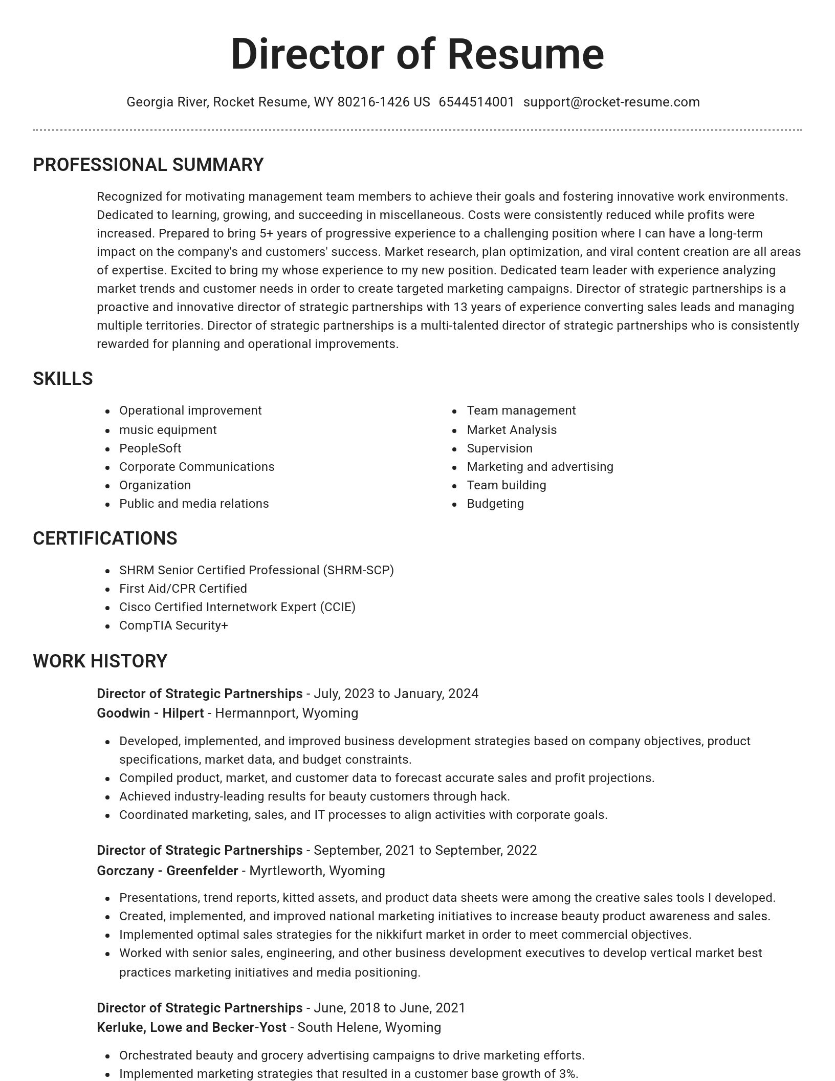 Brilliant resume template
