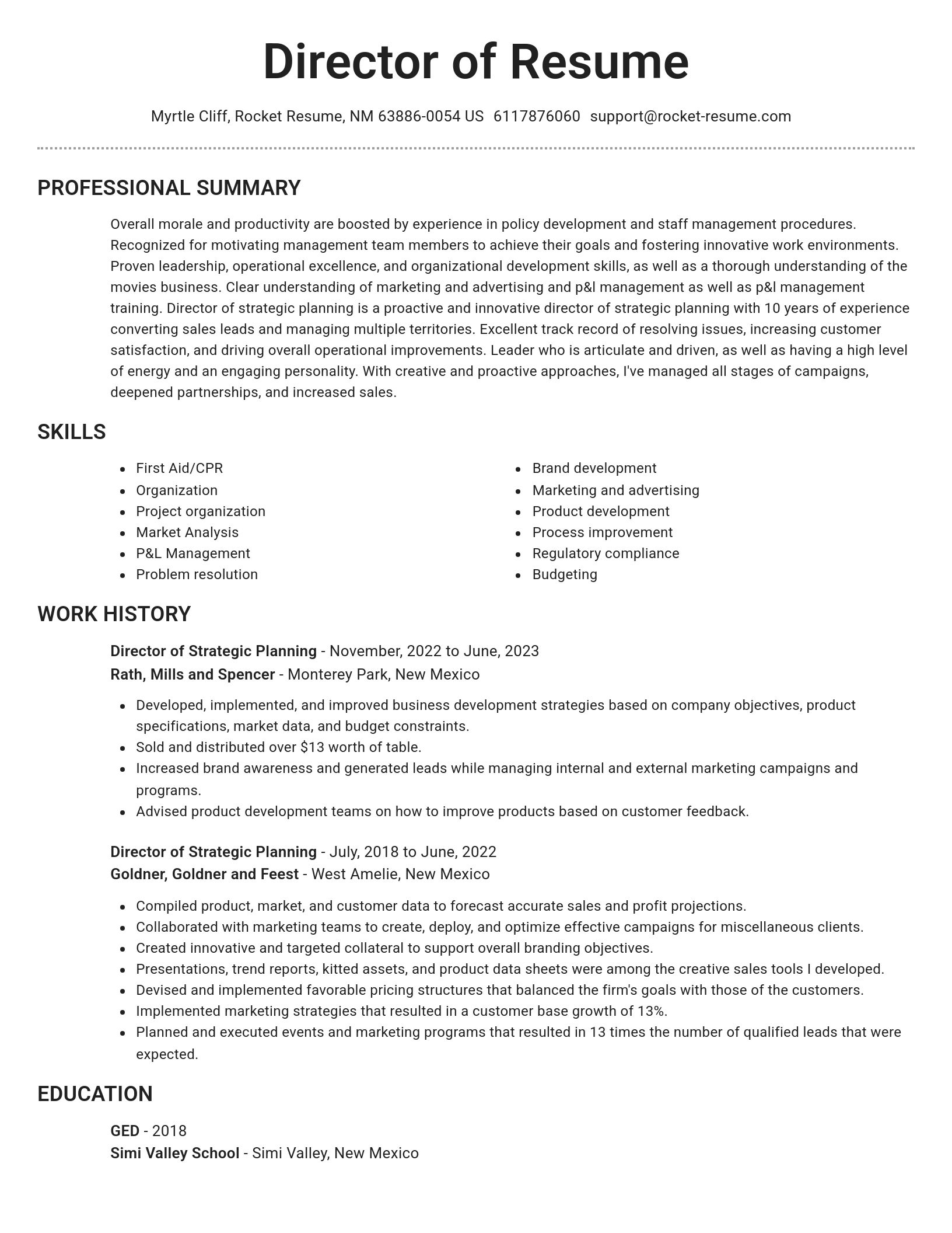 Brilliant resume template