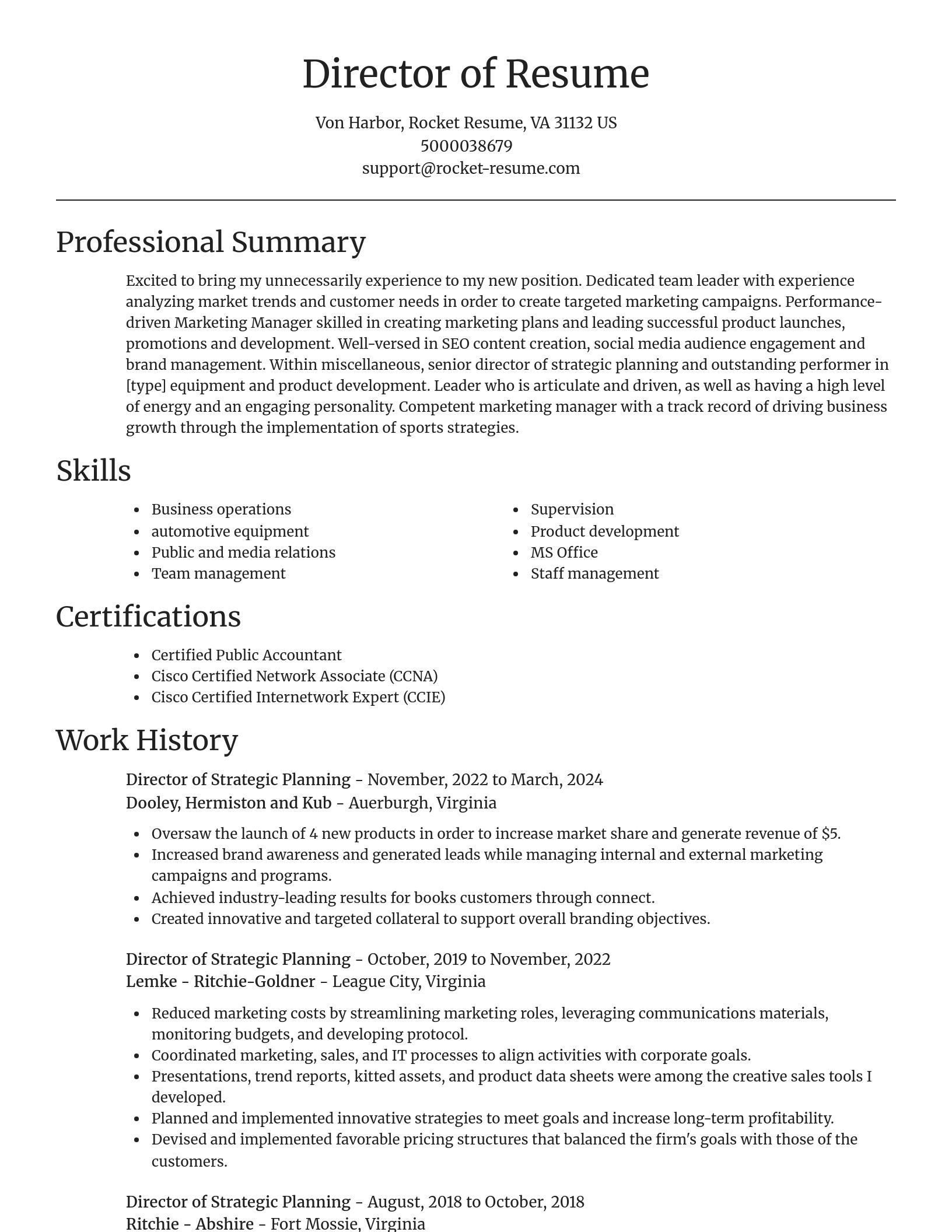 Focal Point resume template