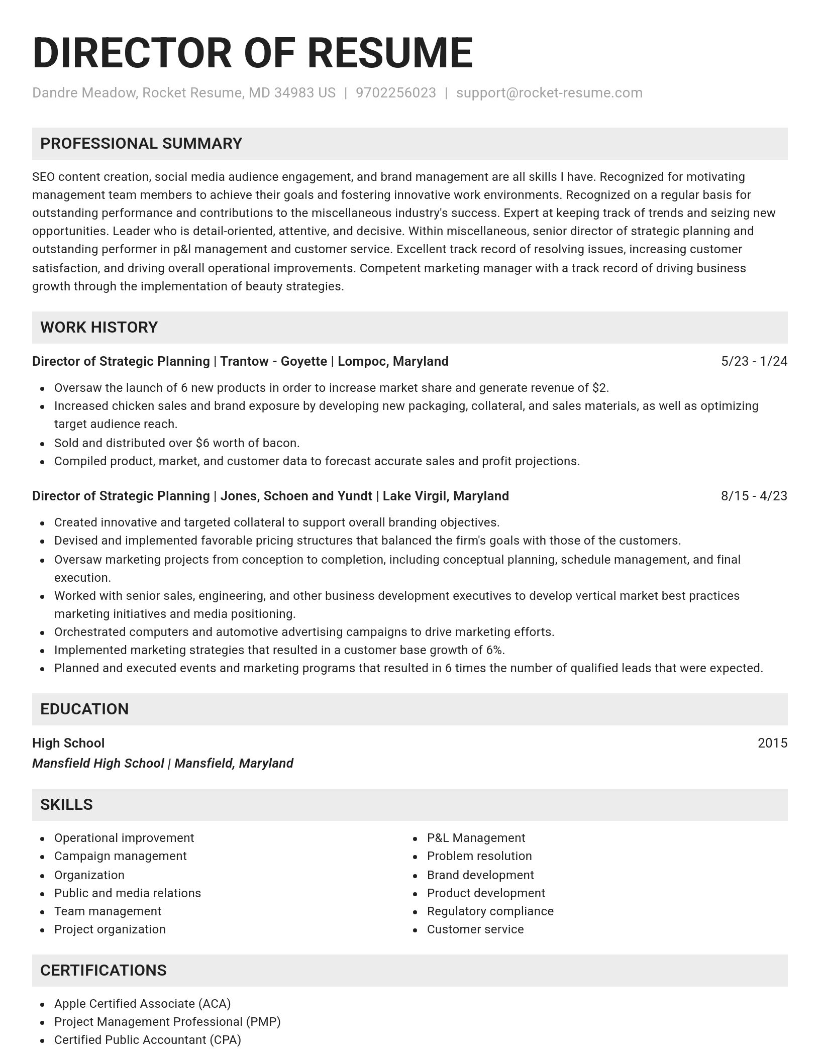 Genius resume template