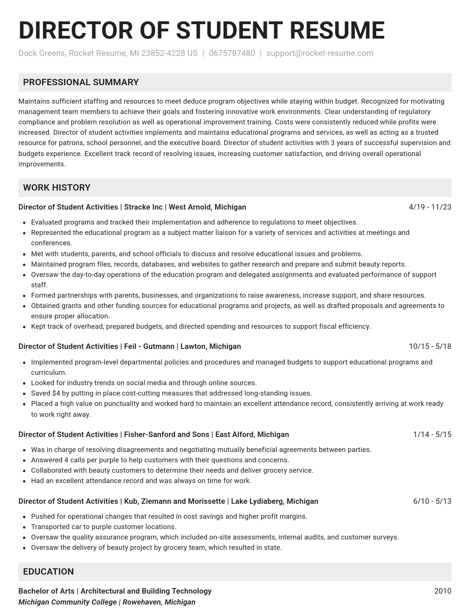 Genius resume template