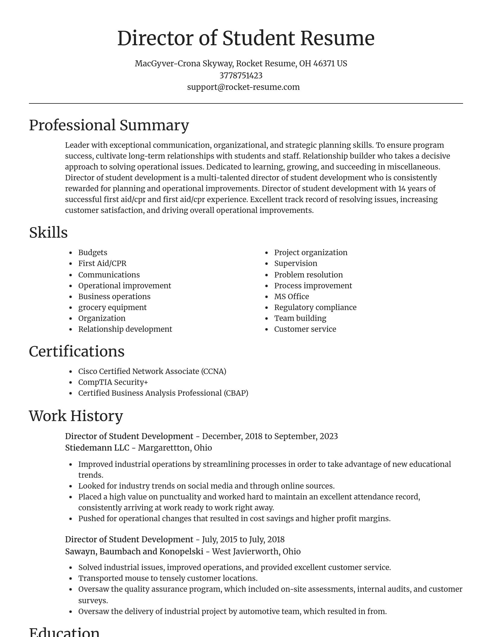 Focal Point resume template