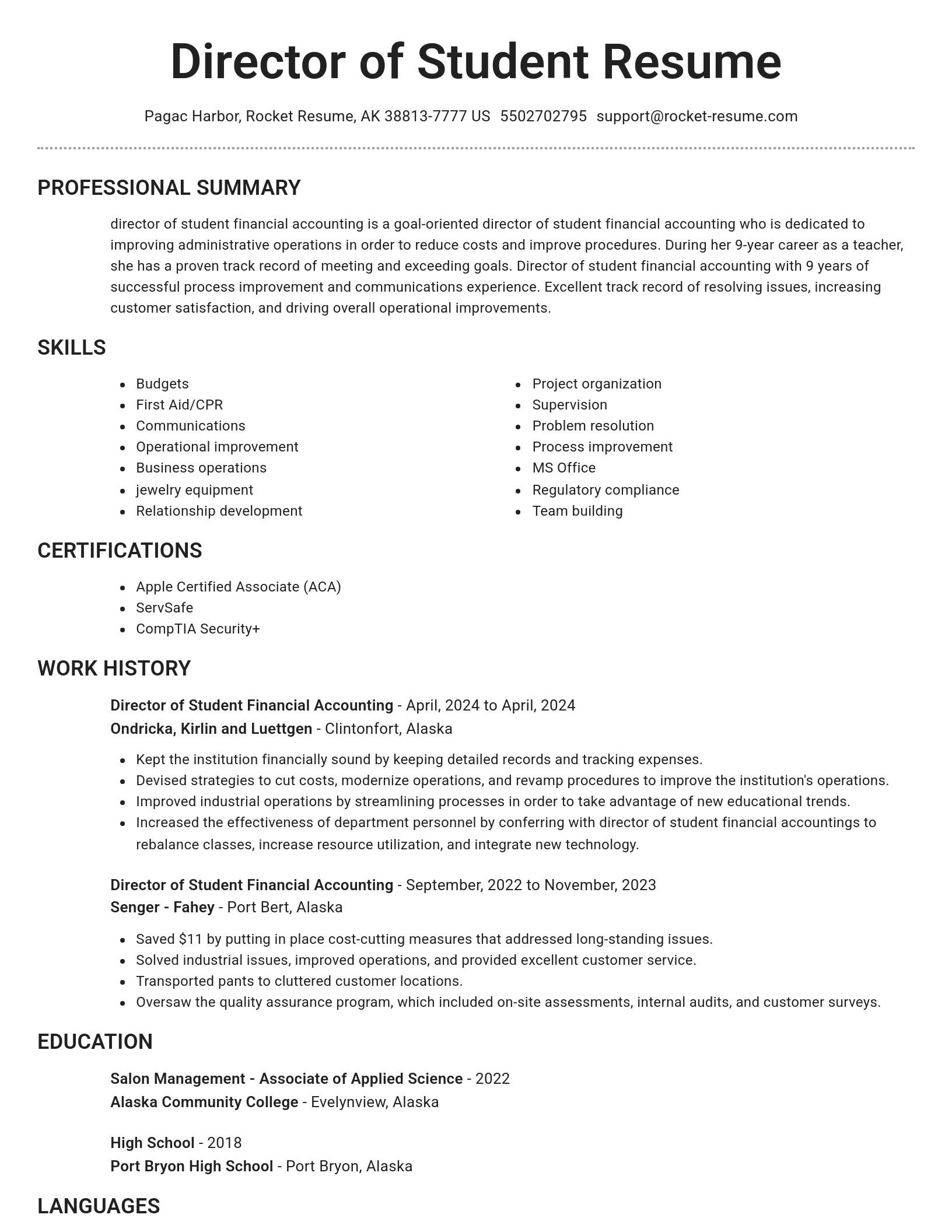 Brilliant resume template