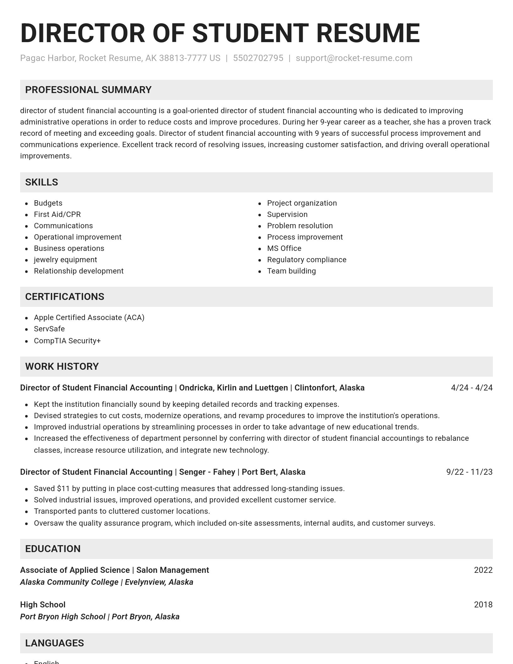 Genius resume template