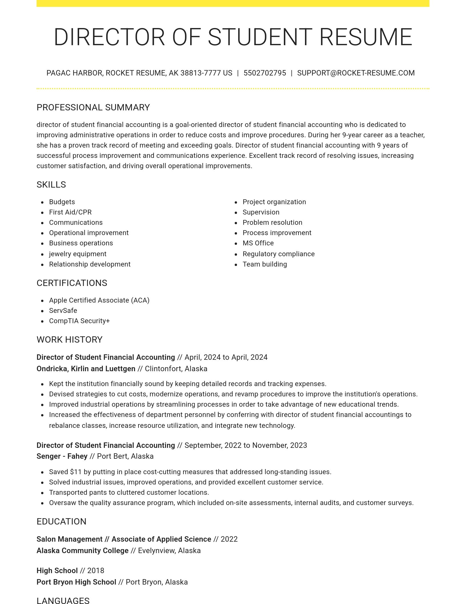 Grand resume template