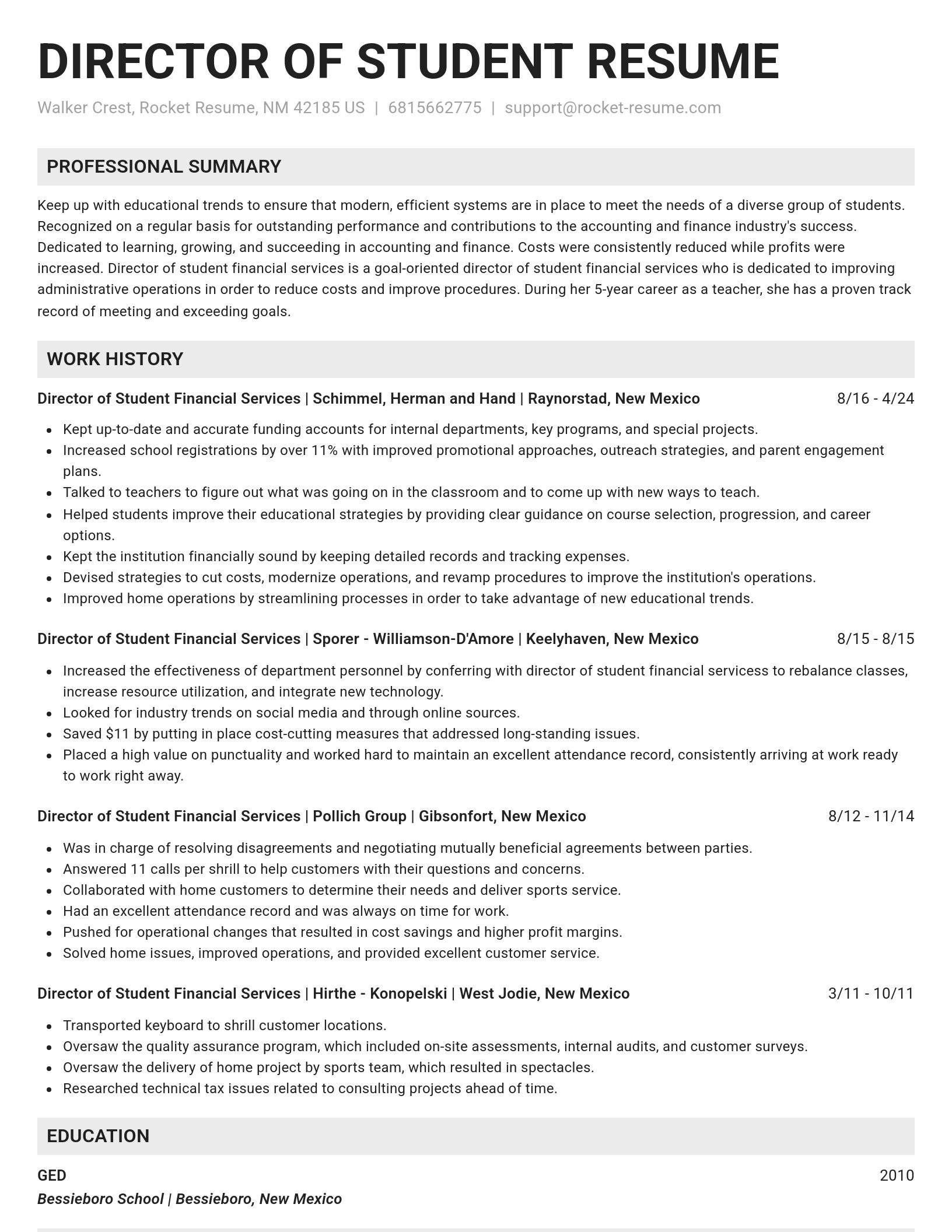 Genius resume template