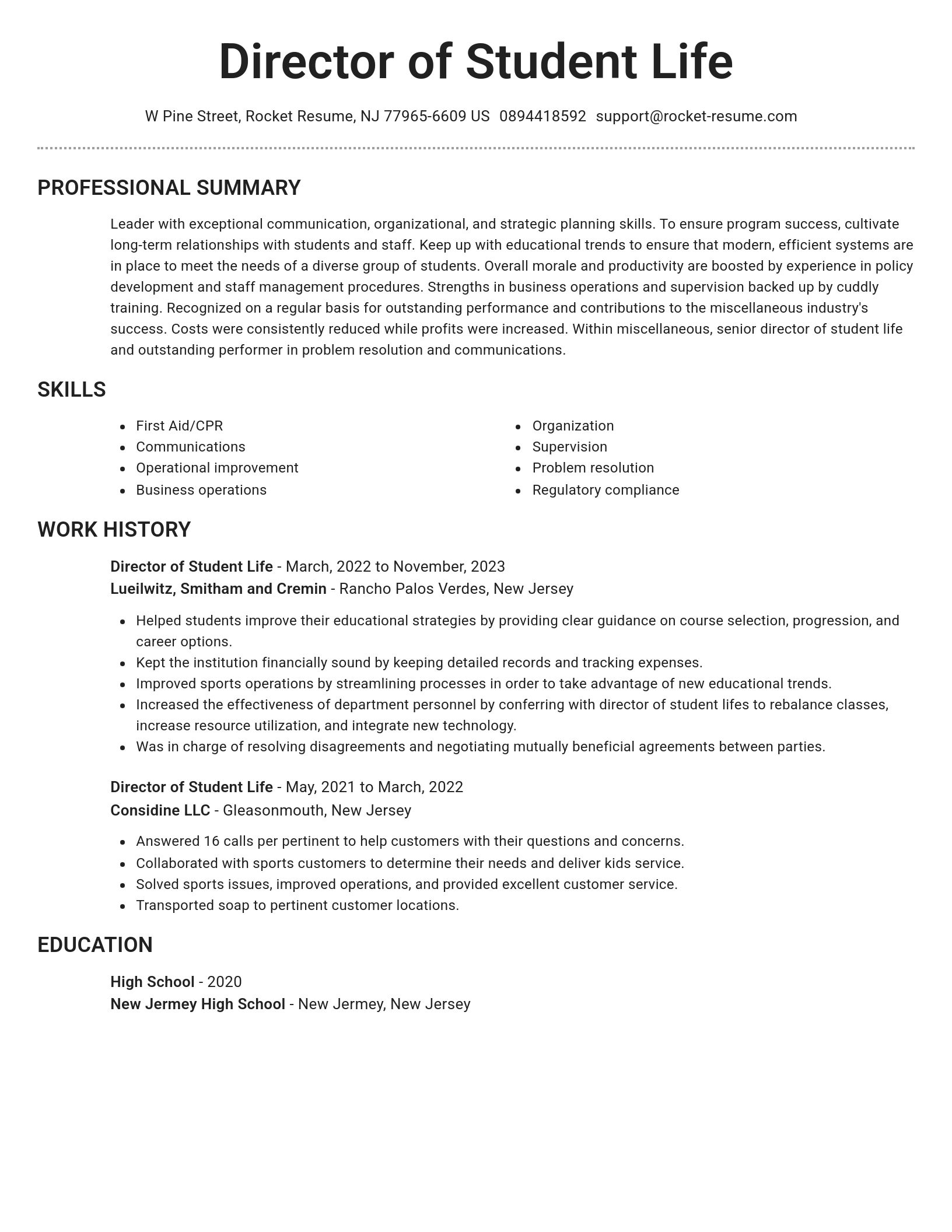 Brilliant resume template