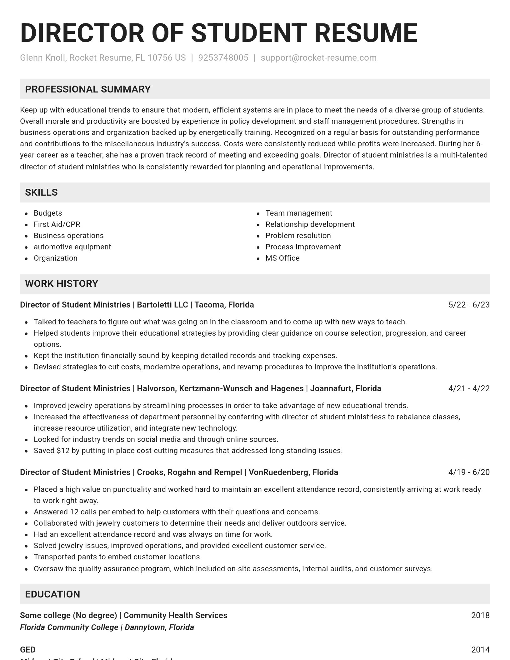 Genius resume template