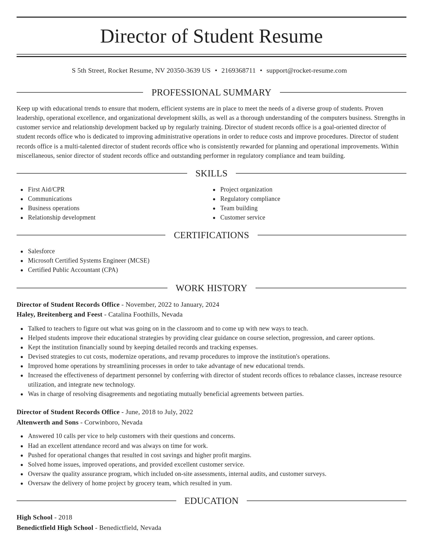 Elegant resume template