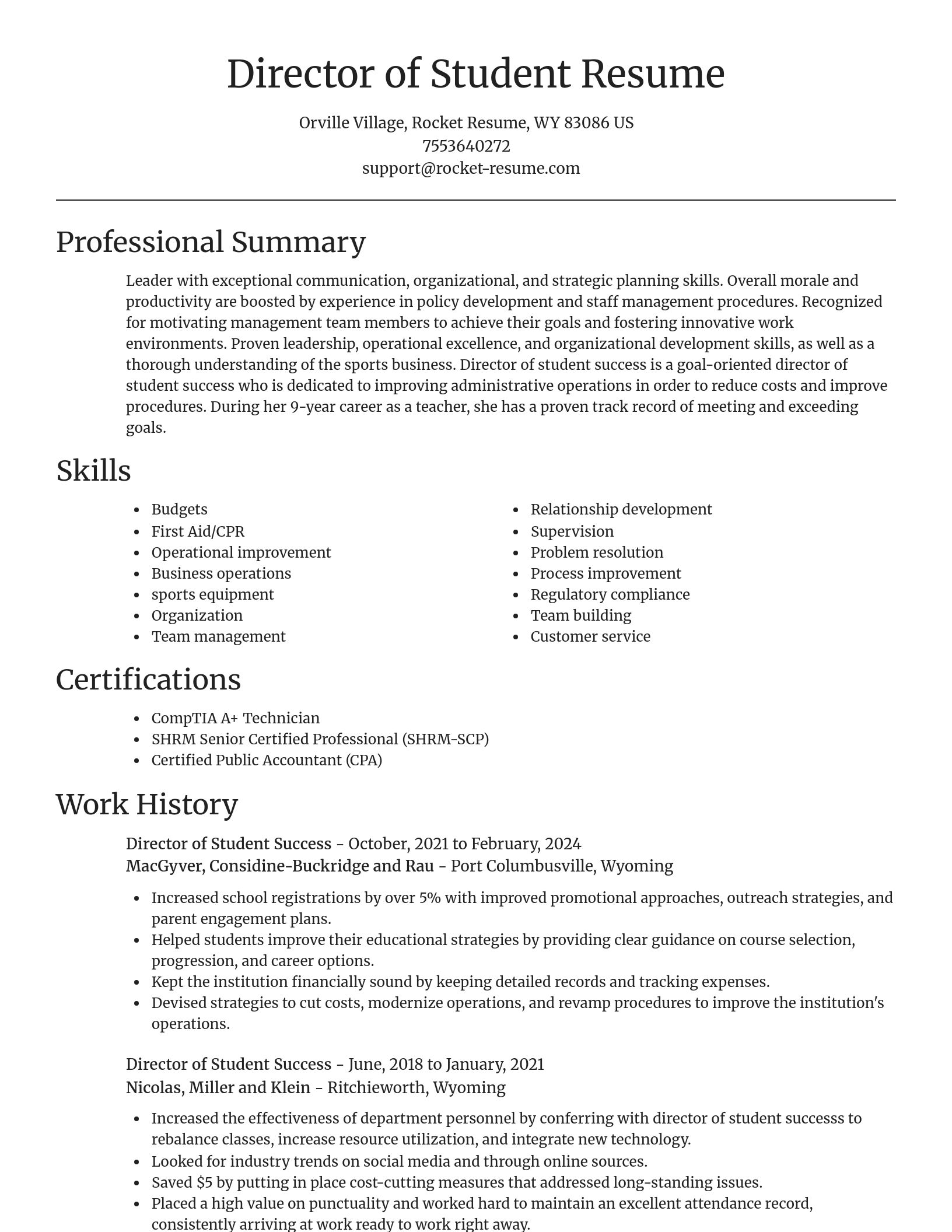 Focal Point resume template