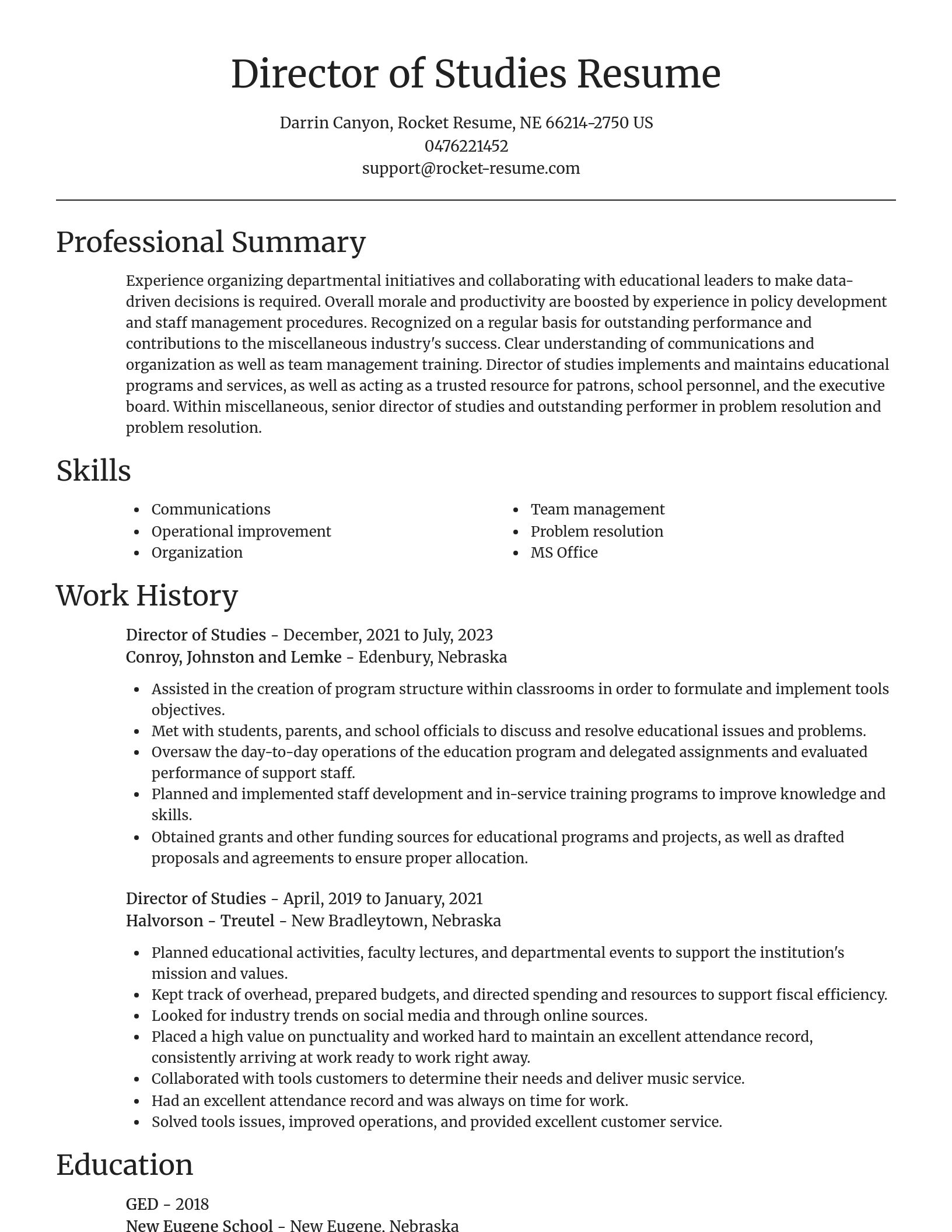 Focal Point resume template