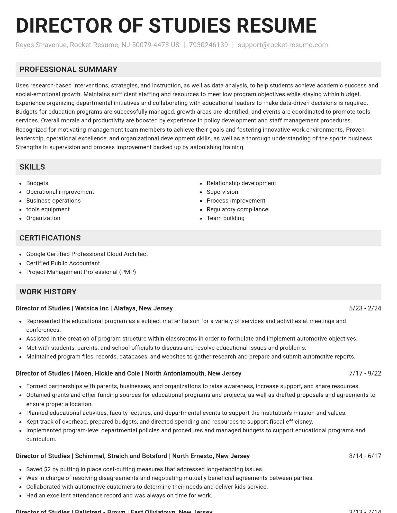 Genius resume template