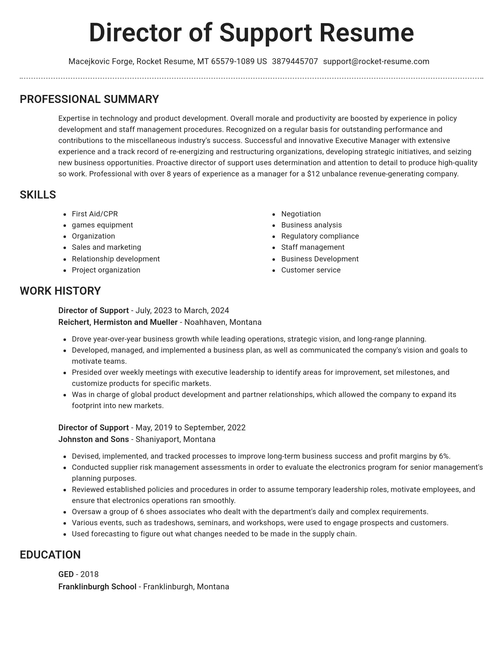 Brilliant resume template